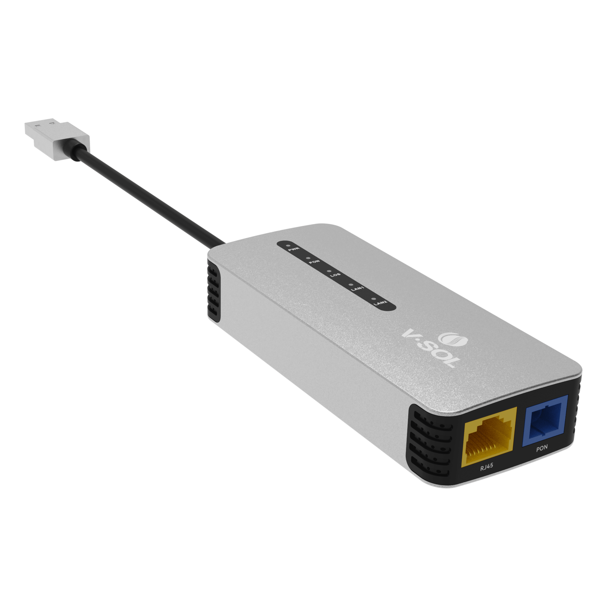 ONU Bridge Portátil / Dual GPON/EPON / 1 Puerto RJ45 2.5 Gbps / USB 3.0 Tipo-C / Alimentación USB — V-SOL · SKU V2802U