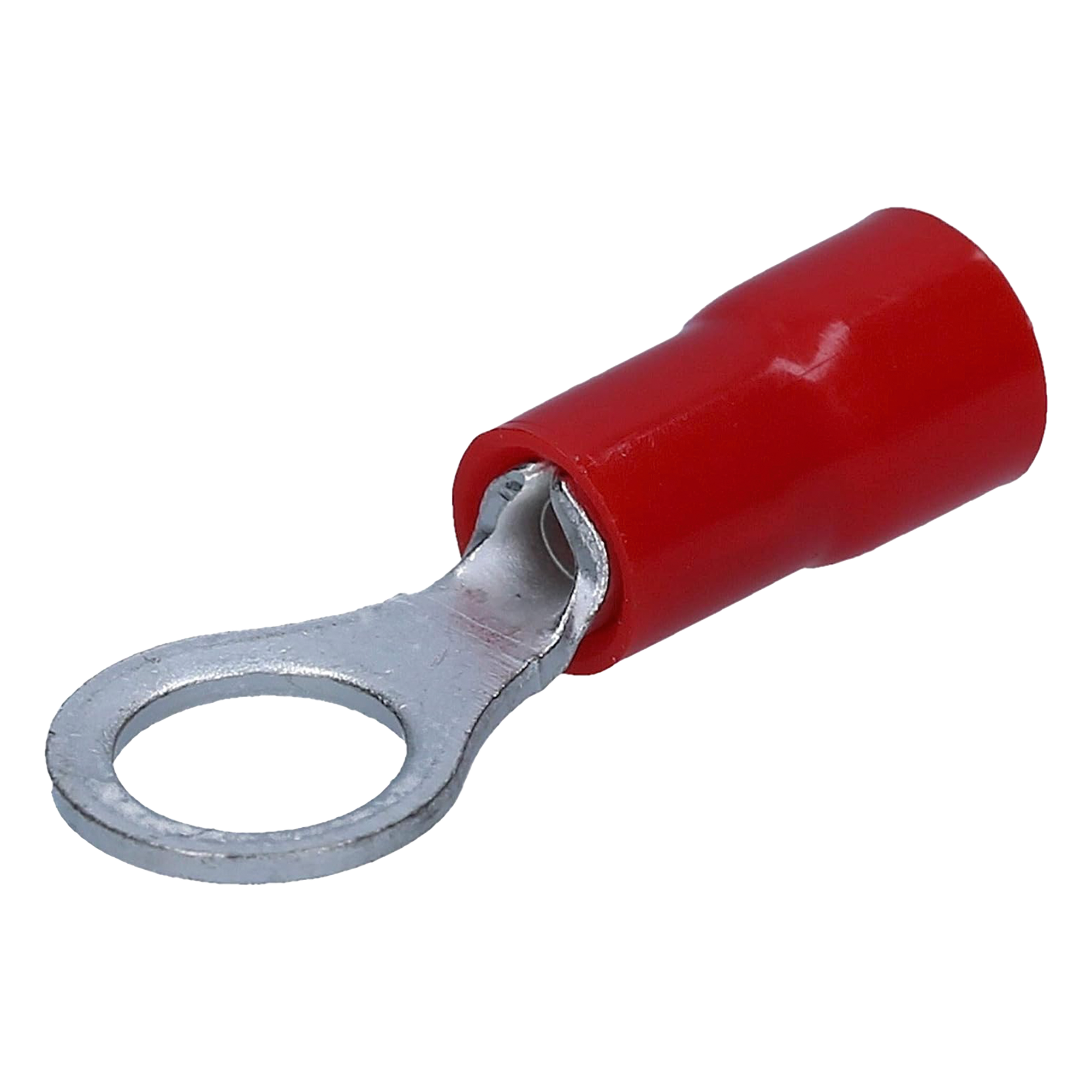 Terminal de Anillo Aislado / 3/16" / Calibre 22-16 AWG / Rojo / Paquete 25 piezas — EPCOM POWERLINE · SKU AE34146