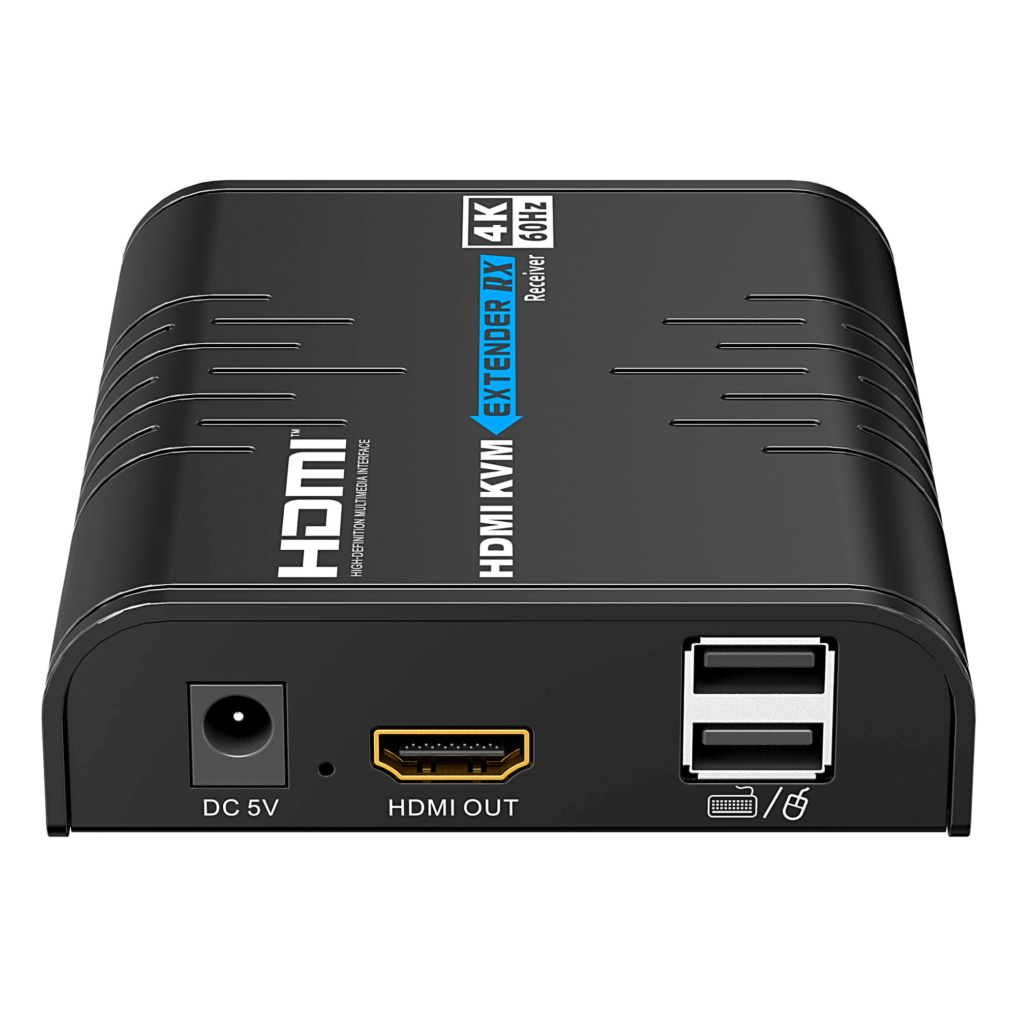 Receptor KVM HDMI / 4K 60 Hz / Extensión 120 m (393.7 ft) / 18 Gbps / IPColor Stream / USB HID / HDCP 2.2