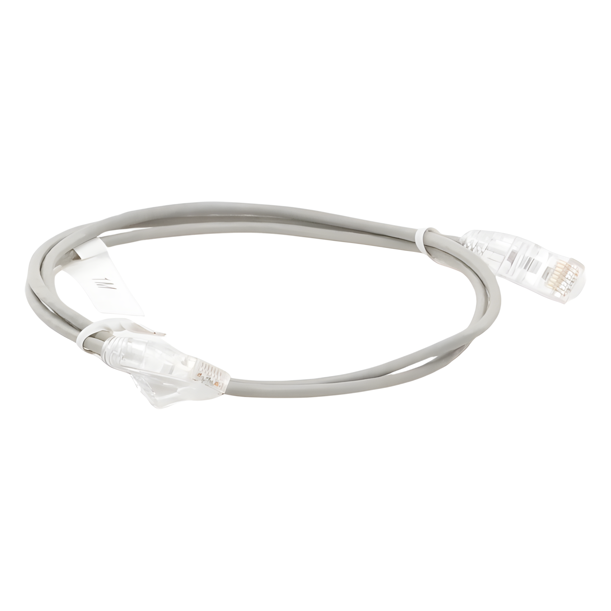 Cable de Parcheo Slim UTP Cat6 - 1 Metro (3.28 Pies), Gris, Diámetro Reducido (28 AWG)