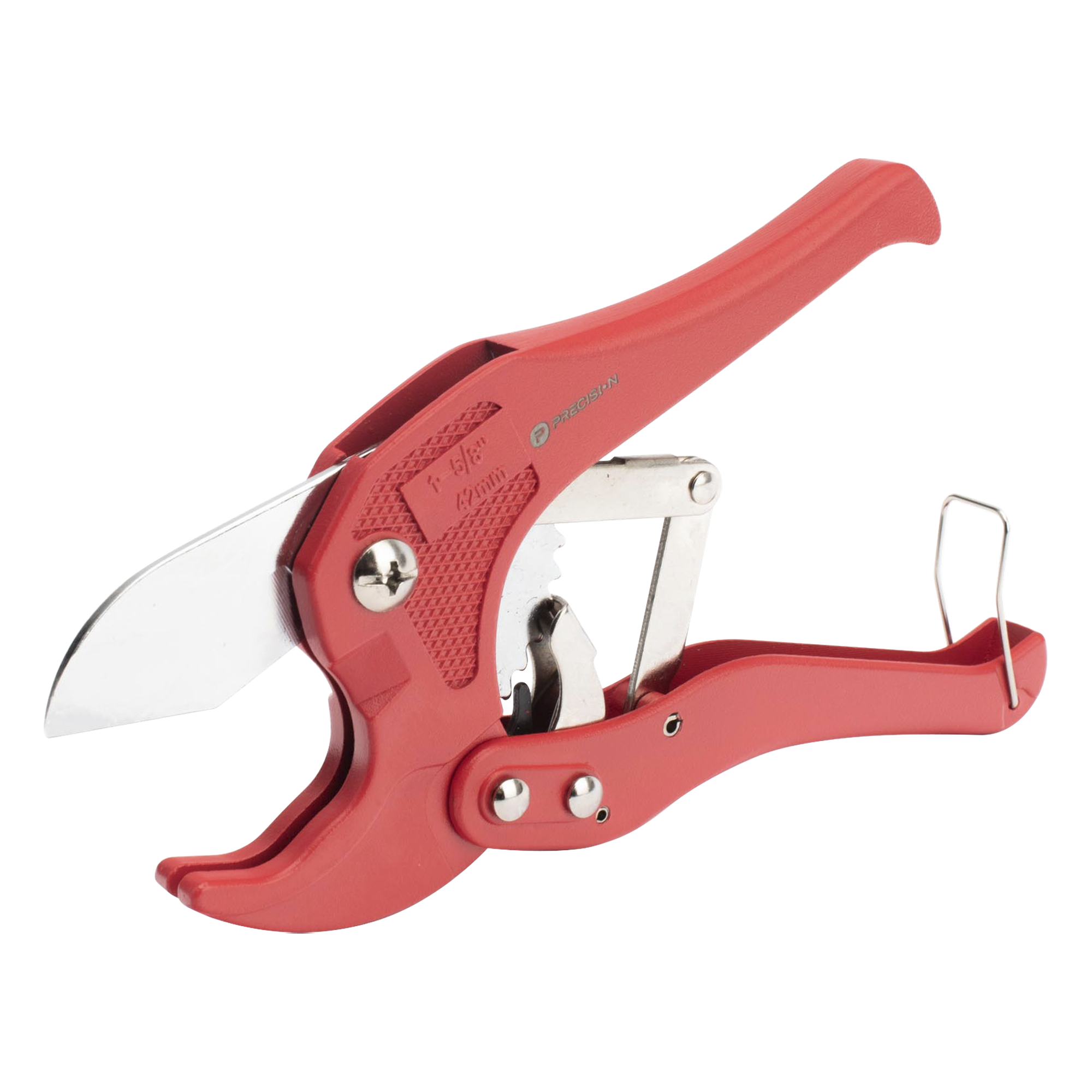 Cortadora de Tubos y Mangueras / Capacidad 42 mm (1-5/8") / Acero al Manganeso / Mecanismo de Trinquete / Diseño Triangular / Múltiples Materiales — PRECISION · SKU PST-H01-009