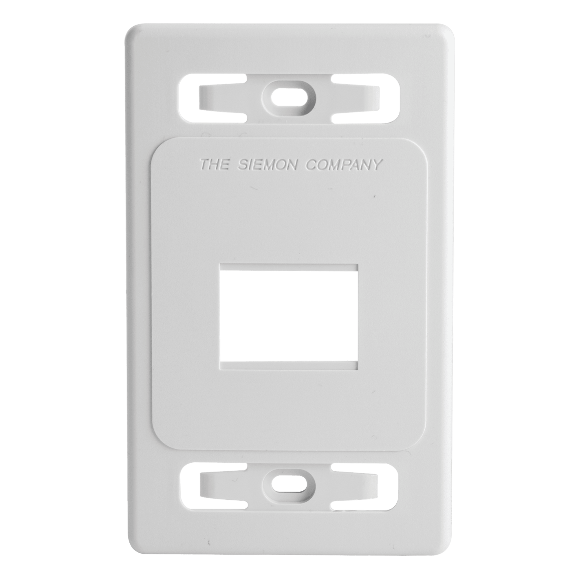 Placa de Pared Modular / 2 Salidas / Blanco / Versión Bulk / Termoplástico Resistente — SIEMON · SKU MX-FP-S-02-02B