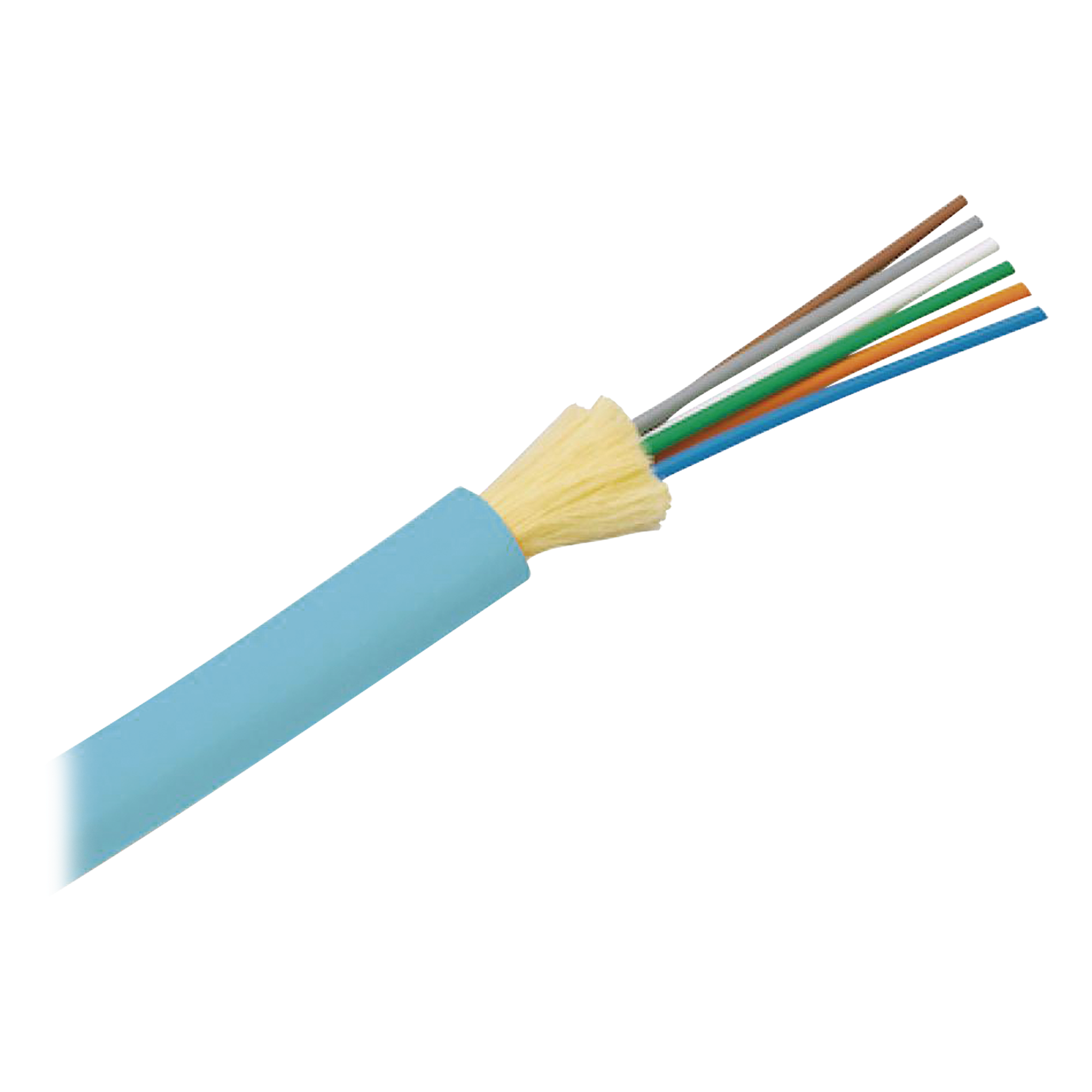Cable de Fibra Óptica / 6 Hilos / Multimodo OM4 50/125 / Tight Buffer 900µm / OFNR Riser / Interior / 2 pies (0.6 m) Marcas — PANDUIT · SKU FODRZ06Y