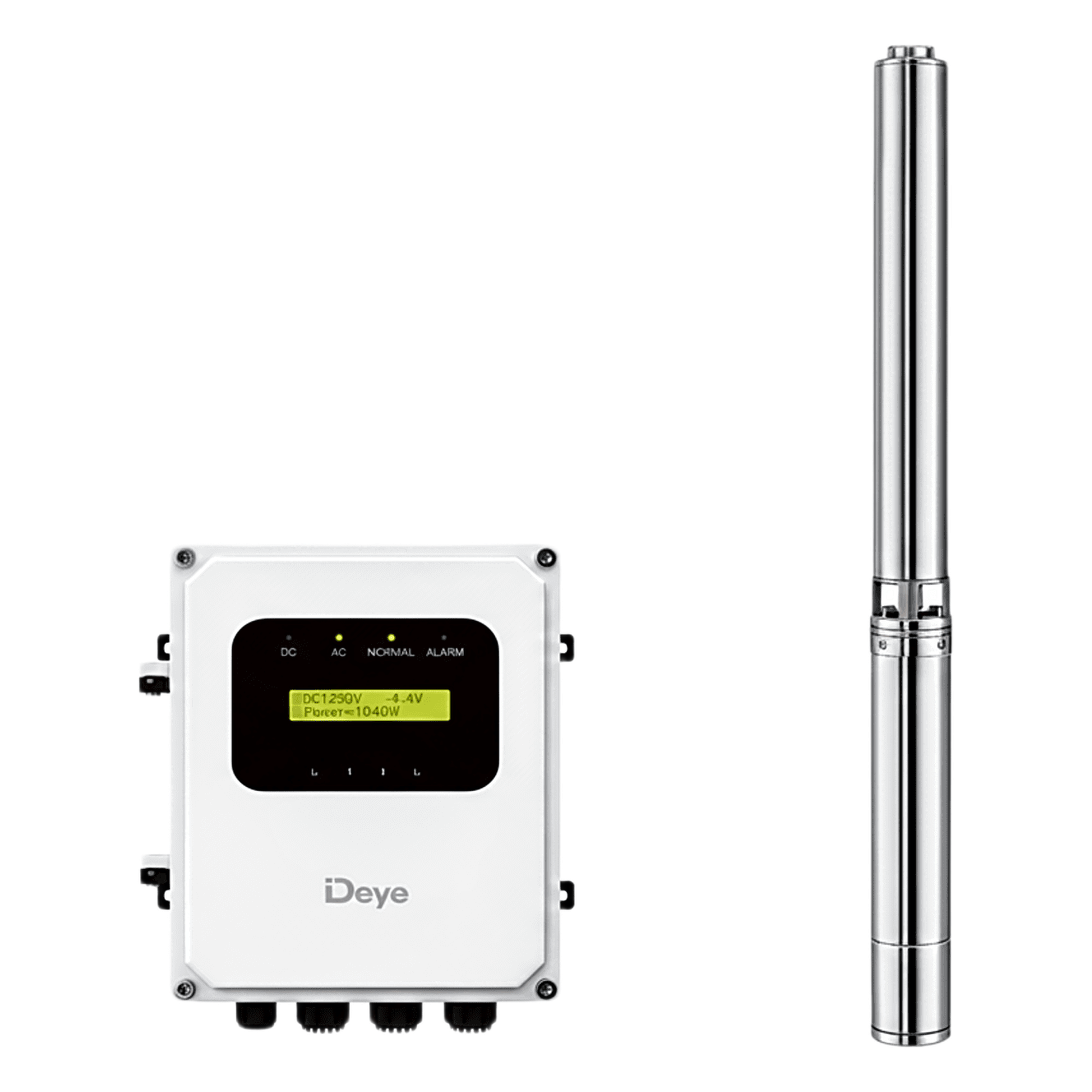 Bomba Solar Sumergible / 2200W / 3HP / Controlador Híbrido AC/DC / IP65 / 136-264VAC / 108-403VDC — DEYE · SKU SP2200ACDC