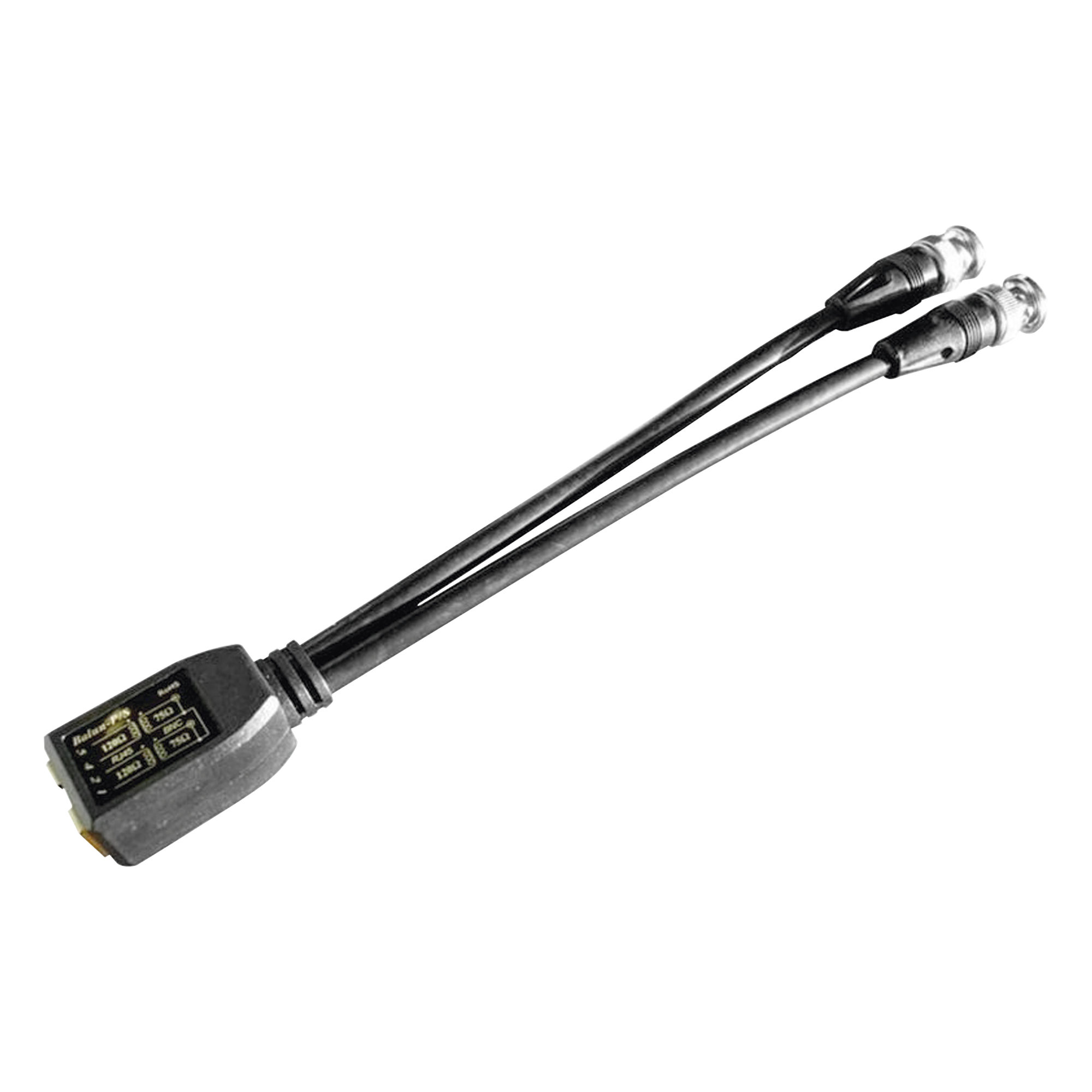Balun E1 / Adaptador 75 a 120 ohms / Pigtail BNC a RJ45 / 2048 kbps / 0.2 dB pérdida — EPCOM · SKU BALUN-E1-P