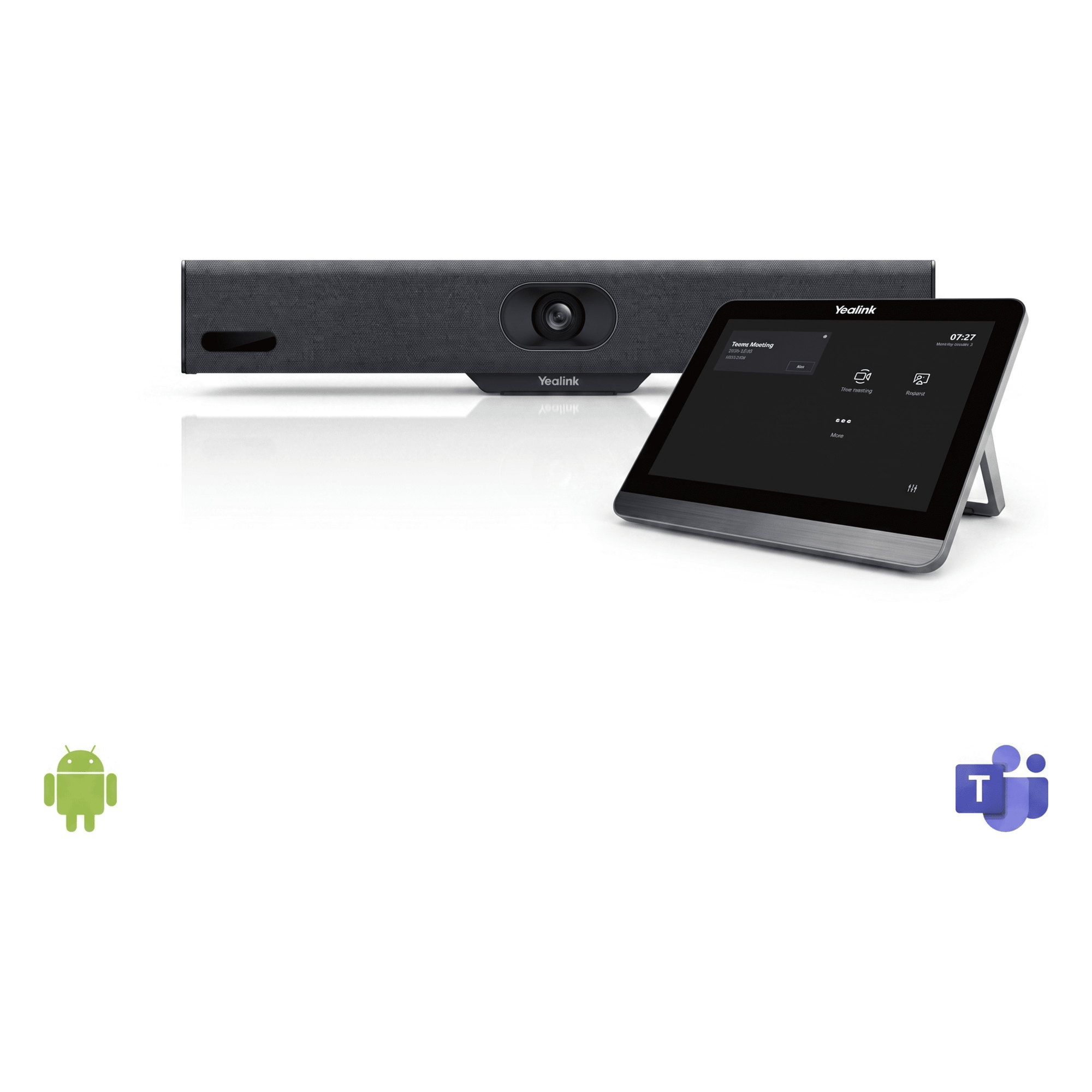 Barra de Videoconferencia / 4K / Lente 120° / Android Integrado / Microsoft Teams / BYOD / 8 Micrófonos MEMS / Full-Duplex — YEALINK · SKU A10-020