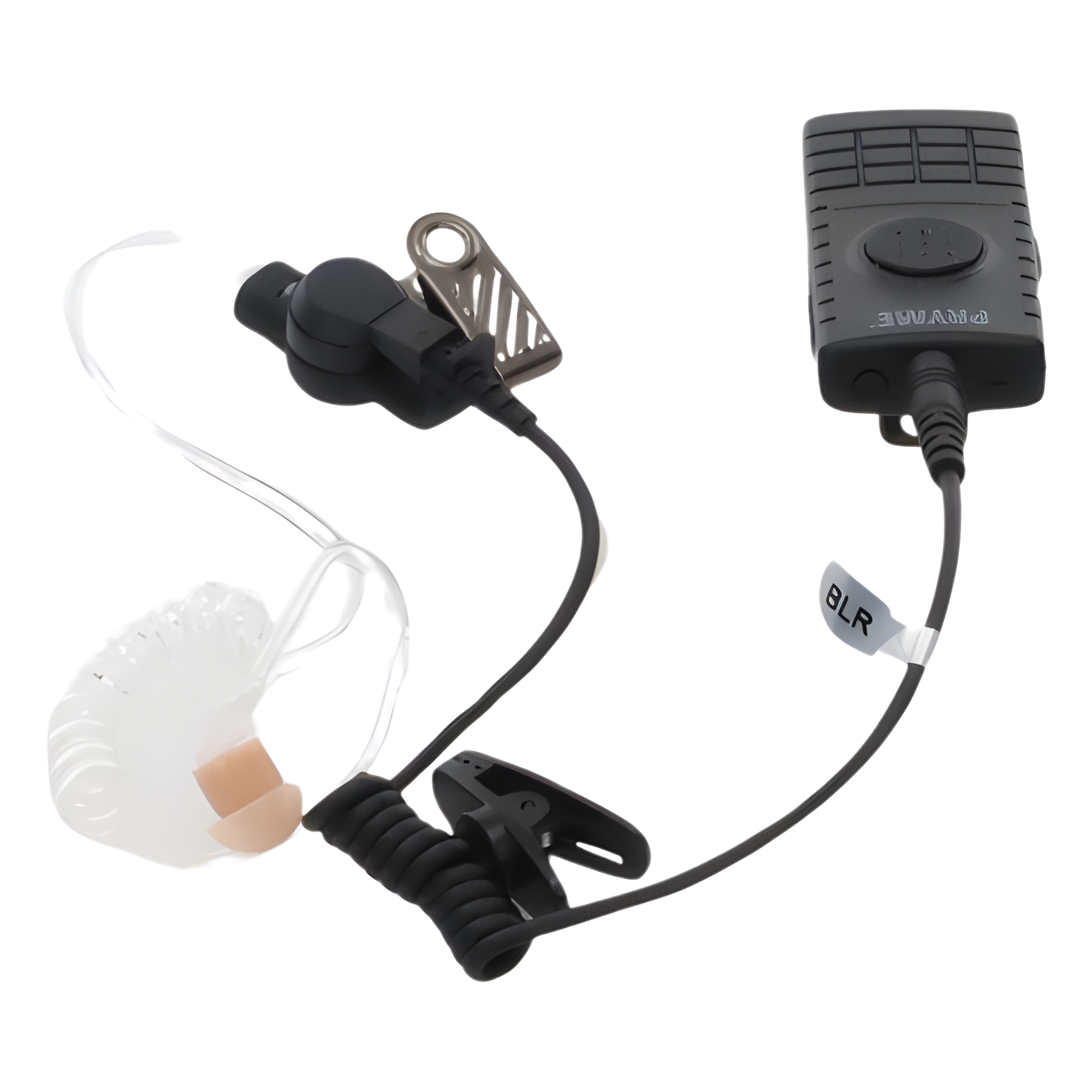 Kit Micrófono Solapa Inalámbrico Bluetooth / PTT Integrado / Tubo Acústico / Conexión Dual / Clip 360°