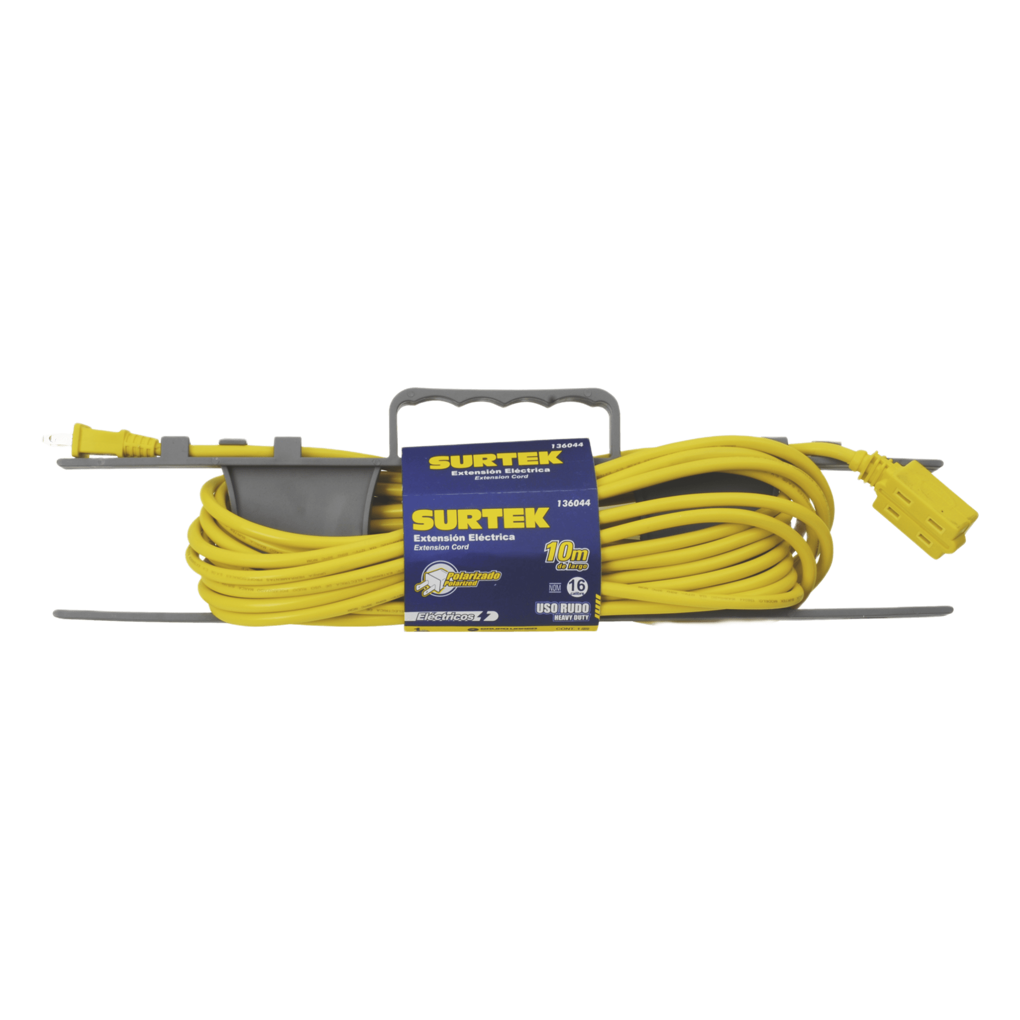 Extensión Eléctrica de Uso Rudo / 4 m (13.1 ft) / 127 VCA / 10 A / Calibre 16 AWG / Doble Aislamiento — SURTEK · SKU SYS-136041