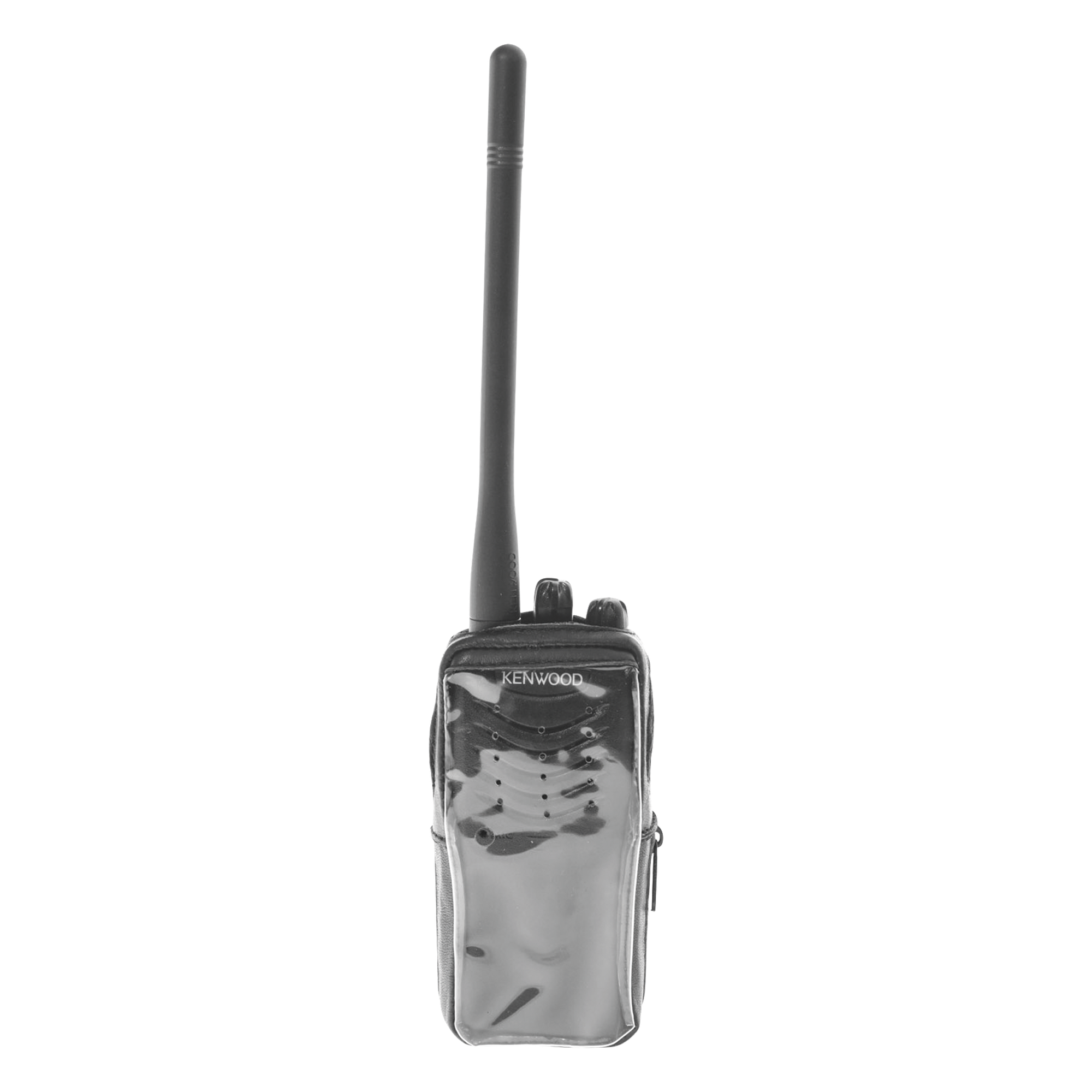 Funda de Piel Reforzada / Cubierta Frontal Transparente / Compatible con Radios Kenwood TK-2000KV2 y TK-3000KV2