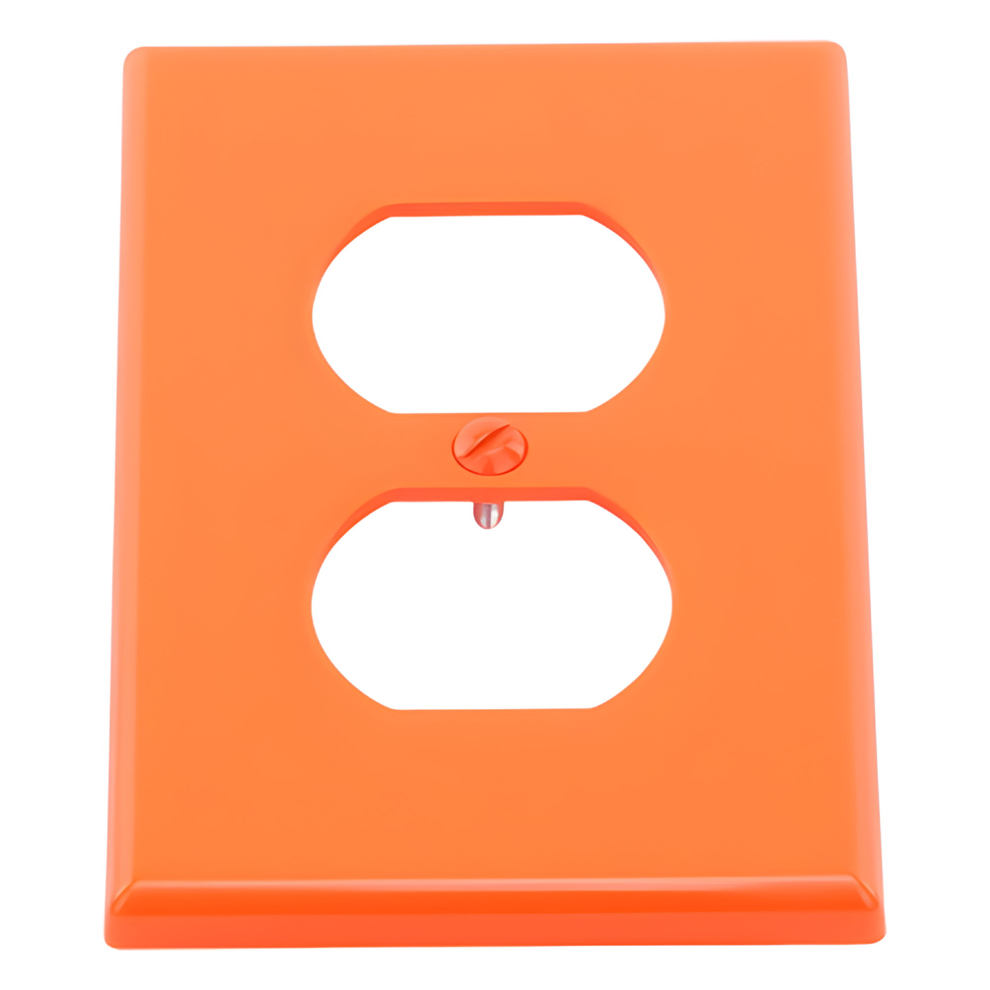 Tapa para Contacto Dúplex Color naranja.