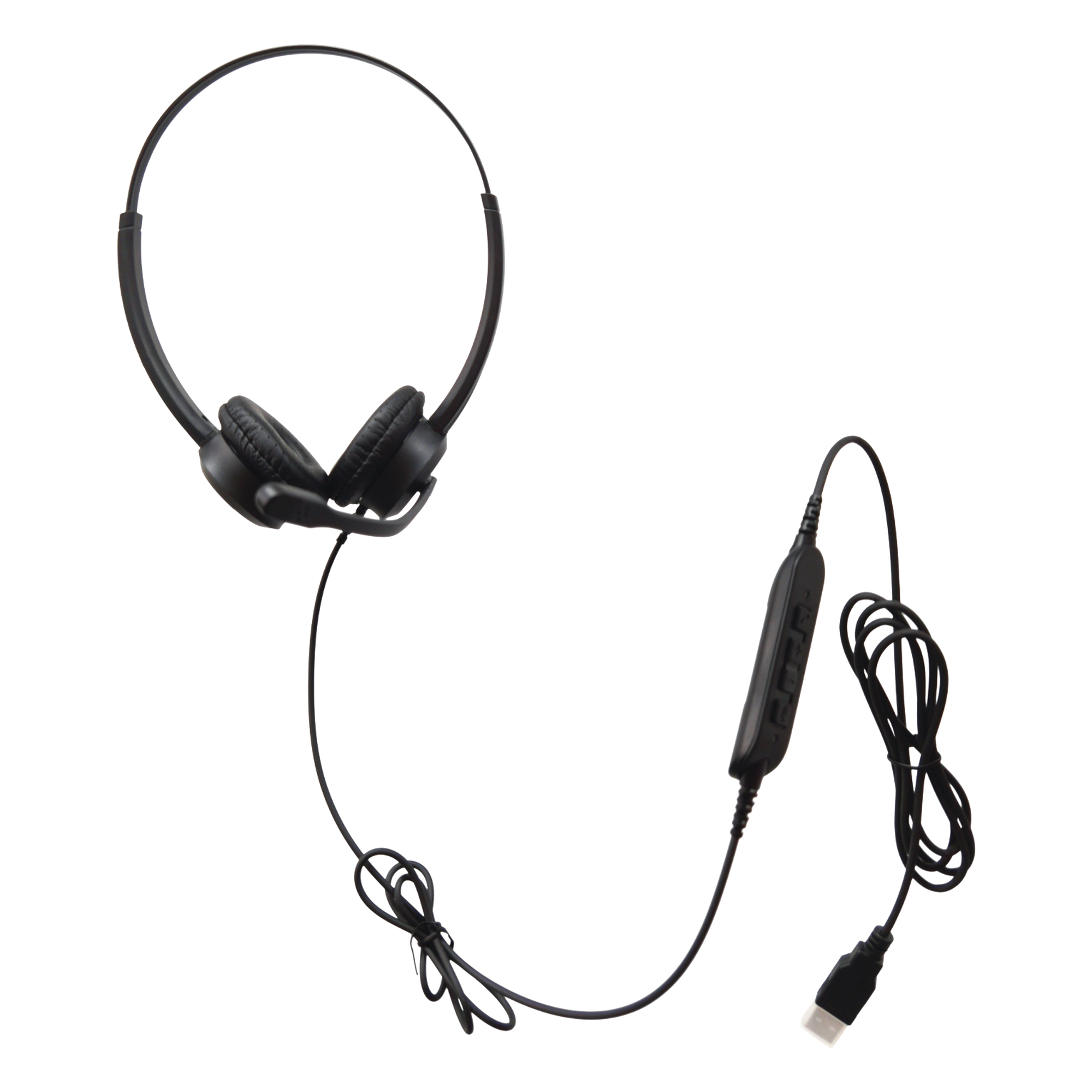 Audífonos USB Profesionales / Audio HD / Micrófono con Cancelación de Ruido / Diadema Ajustable / Controles Integrados / Compatibilidad Universal