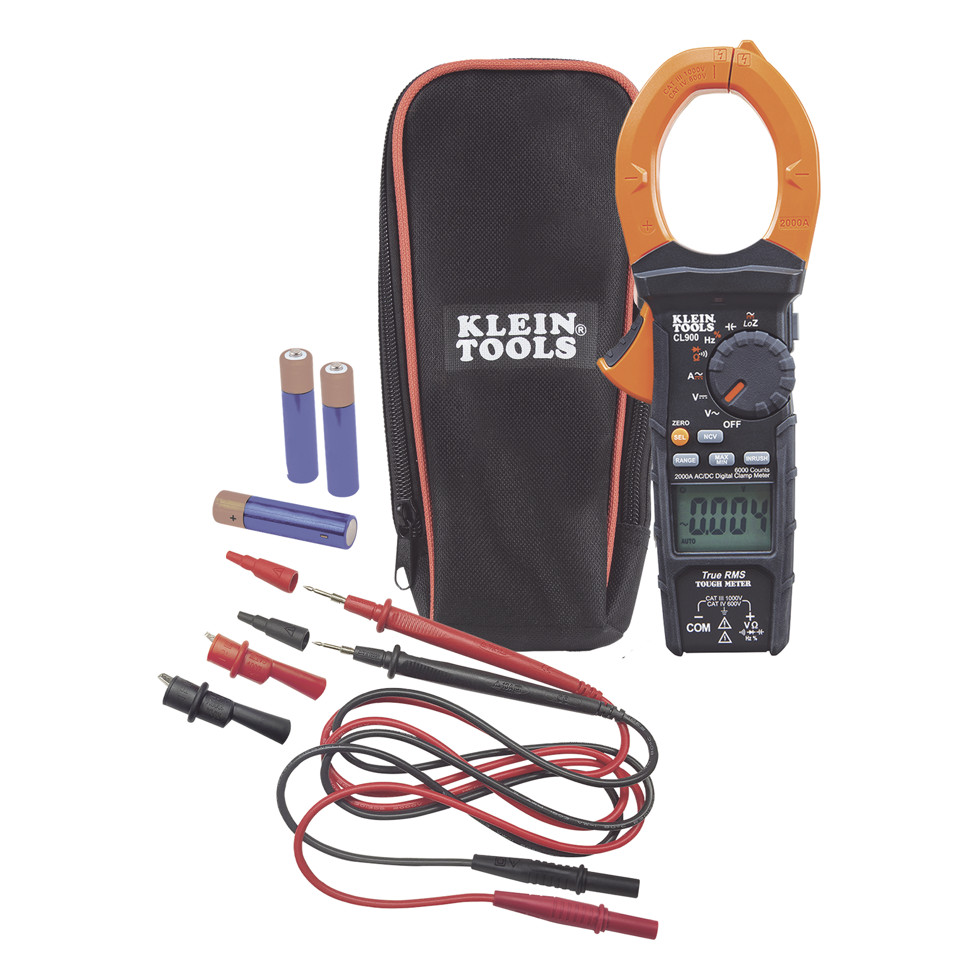 Amperímetro Digital de Gancho / 2000 A CA/CD / True RMS / LoZ / CAT IV 600 V / Retroiluminado — KLEIN TOOLS · SKU CL900
