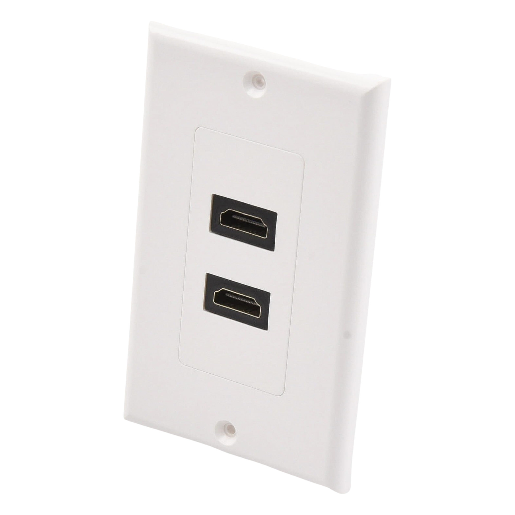 Placa de Pared / 2 Puertos HDMI Hembra a Hembra / 4K UHD / UL 94V-0 / 70 x 115mm / 2.75' x 4.52'