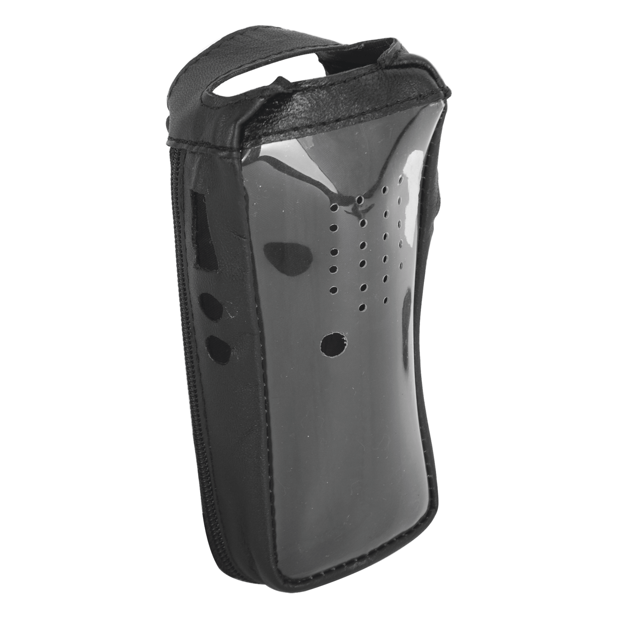 Funda Reforzada de Piel / Visor Frontal Transparente / 54 x 122 x 33 mm / 1.77 x 4.00 x 1.08 in — SYSCOM · SKU FSMTK-2202T