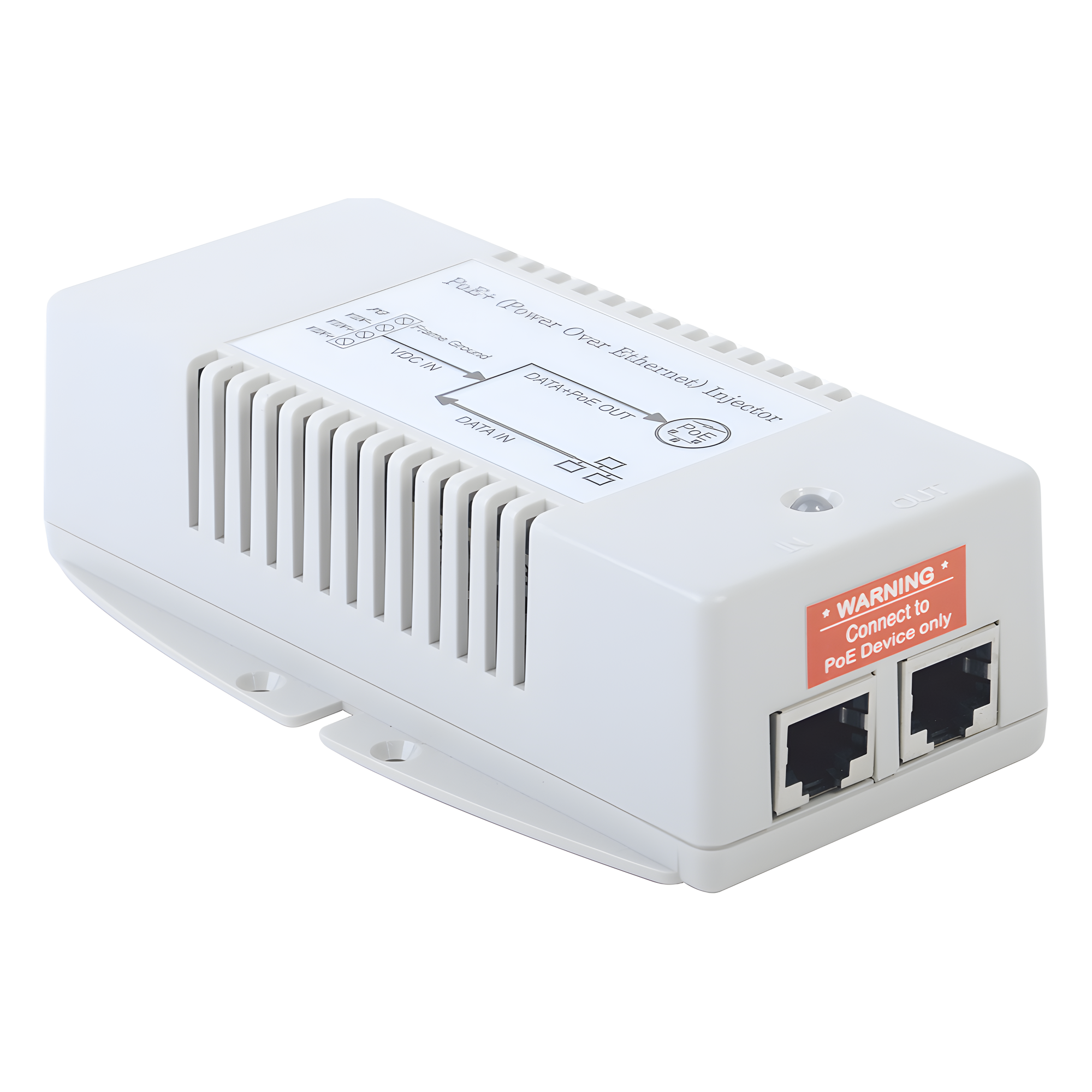 Inyector PoE Solar / Entrada 18-36 Vcc / Salida 56 Vcc / 802.3af/at / Gigabit / 35W / -30°C a +60°C (-22°F a +140°F) — TYCON POWER PRODUCTS · SKU TP2448GDHP