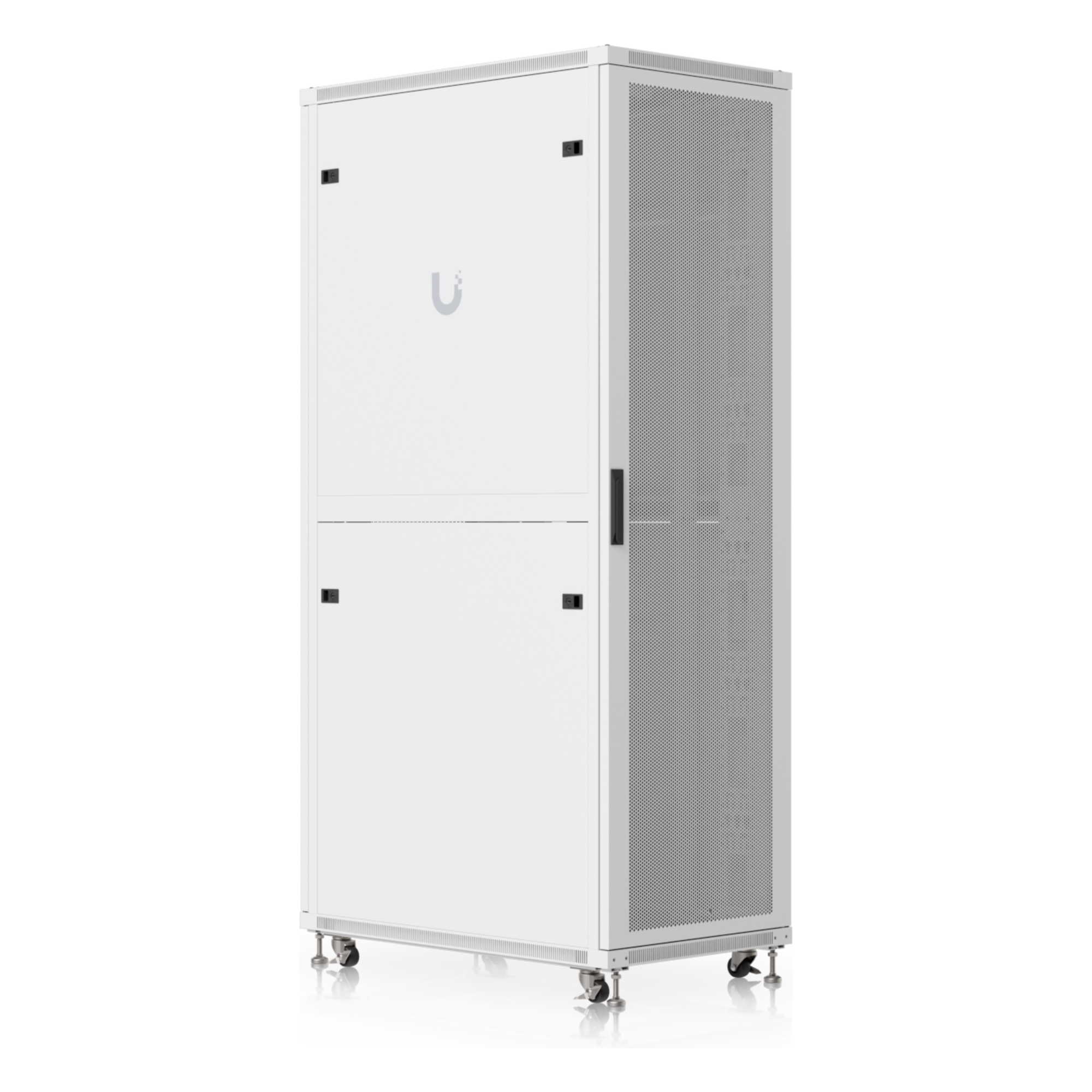 Gabinete de Rack 42U / Acero SPCC / Carga 800 kg (1763.7 lb) Estática / Profundidad Ajustable / Puertas Perforadas / Ruedas con Seguro