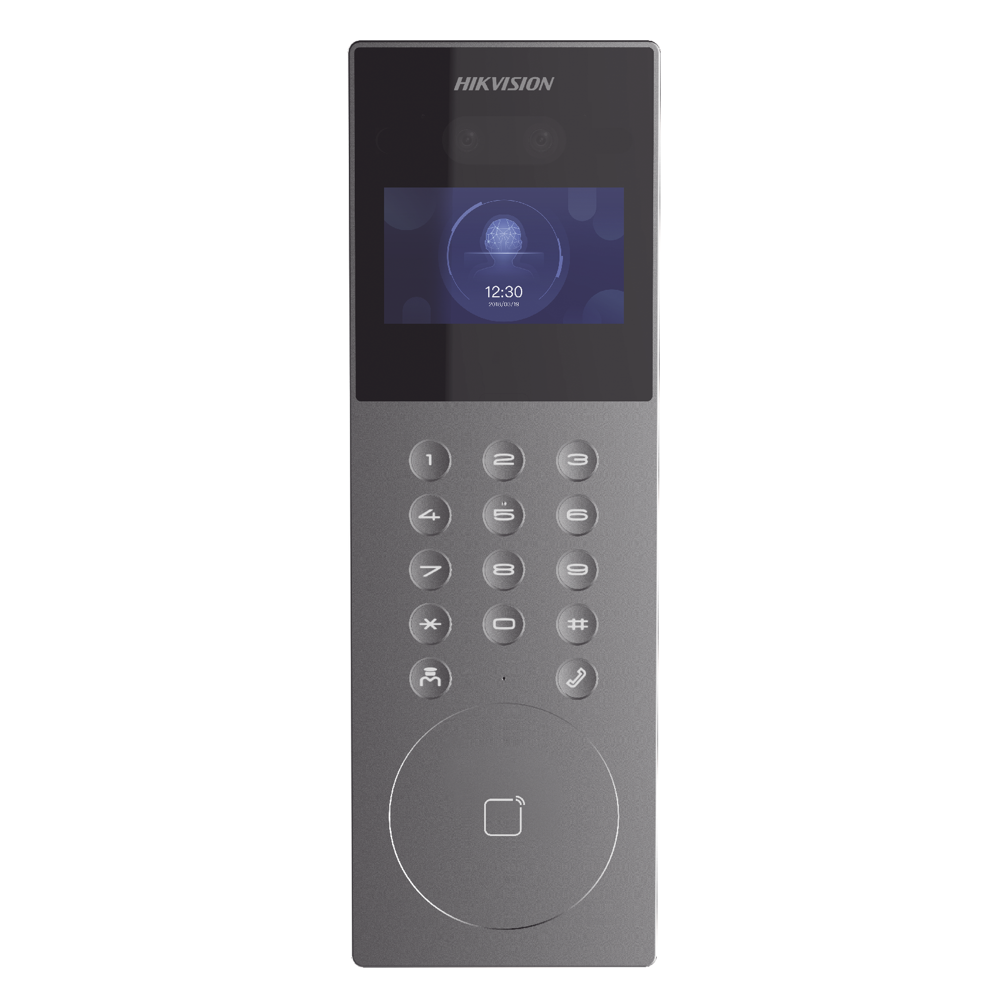 Videoportero IP Multiapartamento / 1080p HD / Reconocimiento Facial IA / Pantalla 4.3' / 5,000 Rostros / 25,000 Tarjetas / IP65 / 500 Departamentos / 9 Frentes de Calle — HIKVISION · SKU DS-KD9203-E6