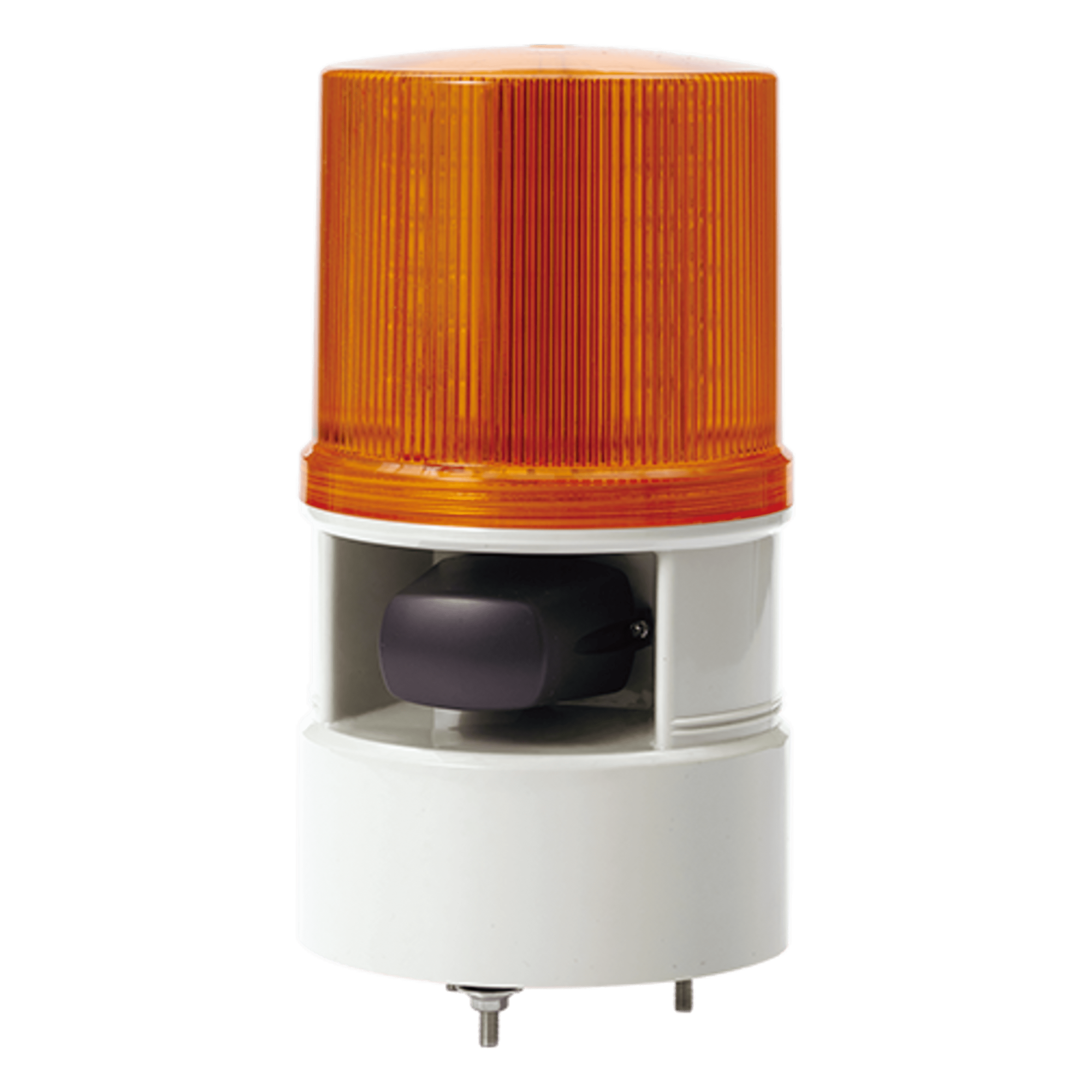 Baliza Indicadora Industrial / LED Ámbar / Sirena 105 dB / 5 Tonos / 4 Patrones / 12-24 VCD / IP Resistente a Vibraciones — QLIGHT · SKU S125DML-WS-012024-A