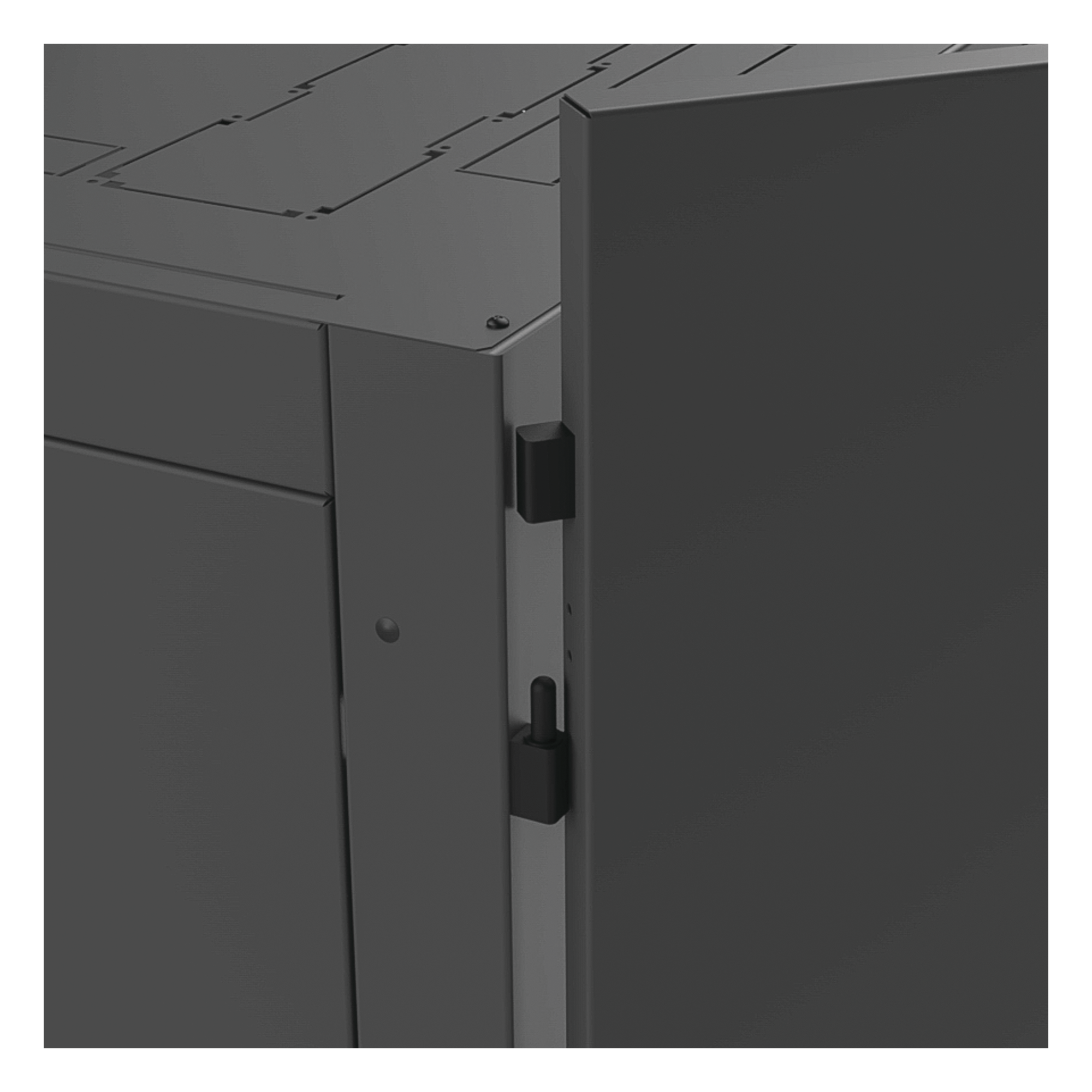 Gabinete Rack 19" / 42UR / 600 x 600 mm / Puerta Seguridad 3 Puntos / Cristal Templado / Laterales Desmontables