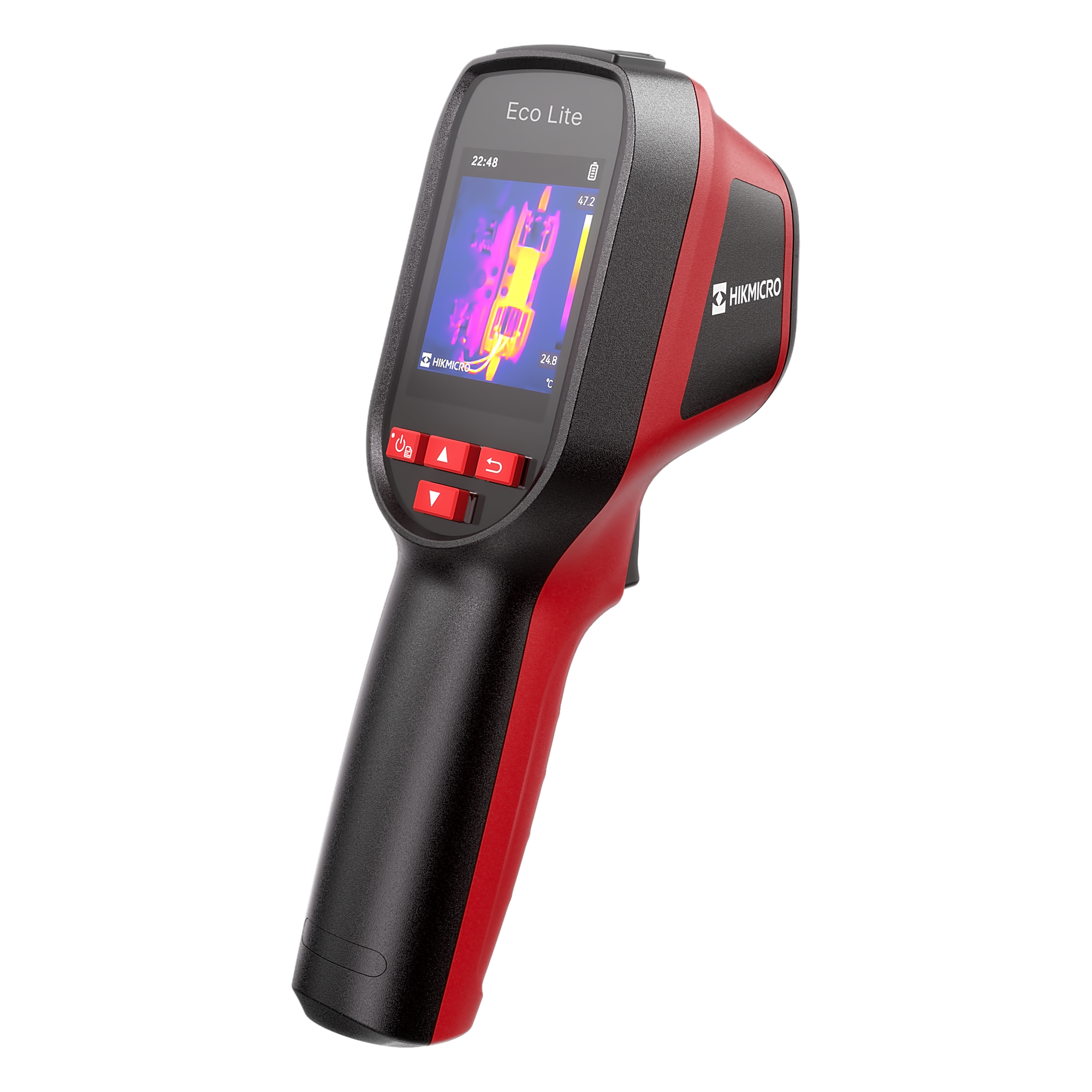 Cámara Térmica Portátil / 96 × 96 Píxeles / Rango -20 °C a 550 °C / 14 Horas Autonomía / IP54 / Pantalla 2.4' / FOV 50° × 50° — HIKMICRO · SKU HM-TP30E-1AXF-ECOLITE
