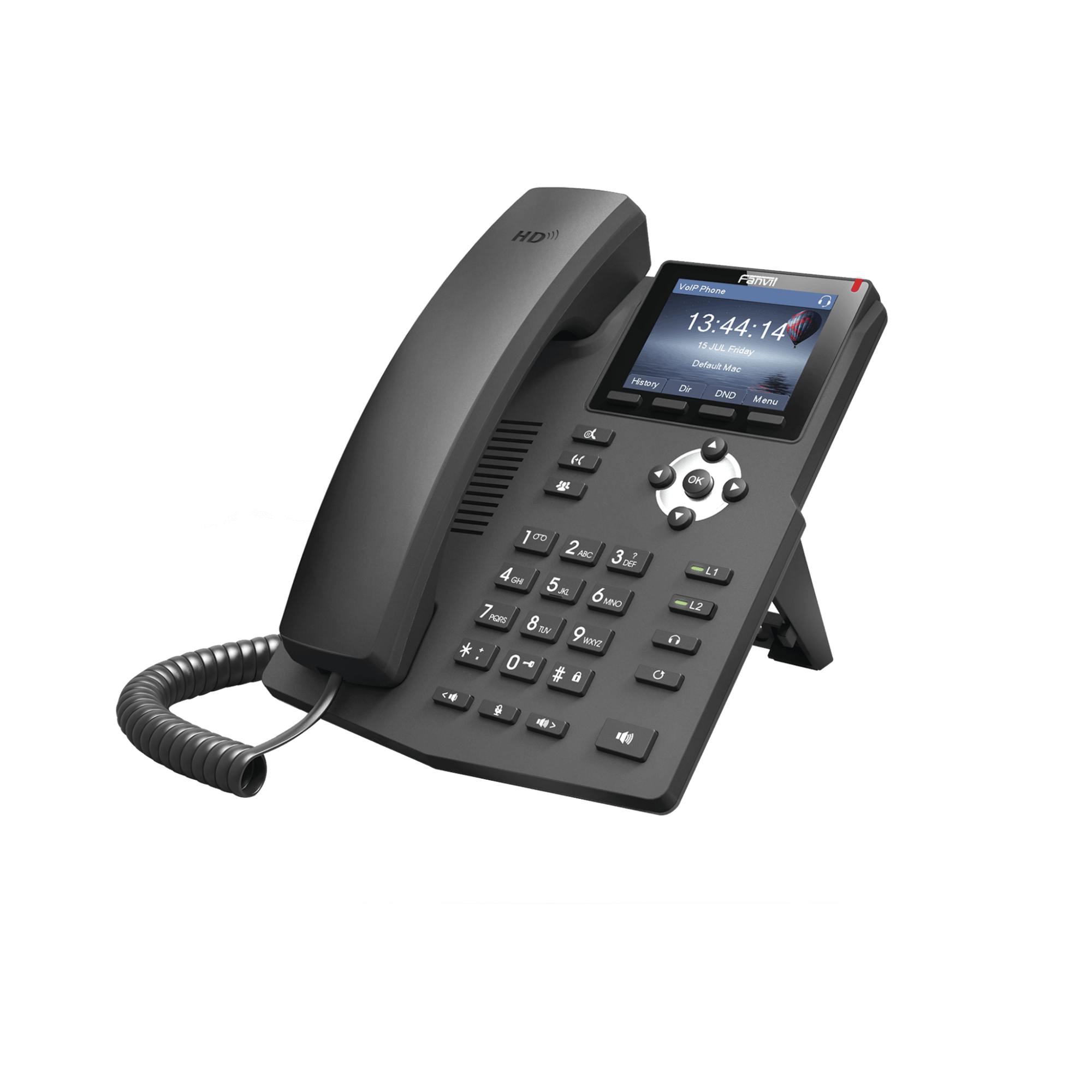 Teléfono IP empresarial para 2 lineas SIP con pantalla LCD de 2.4 Pulgadas a color y conferencia de 3 vías — FANVIL · SKU X3S