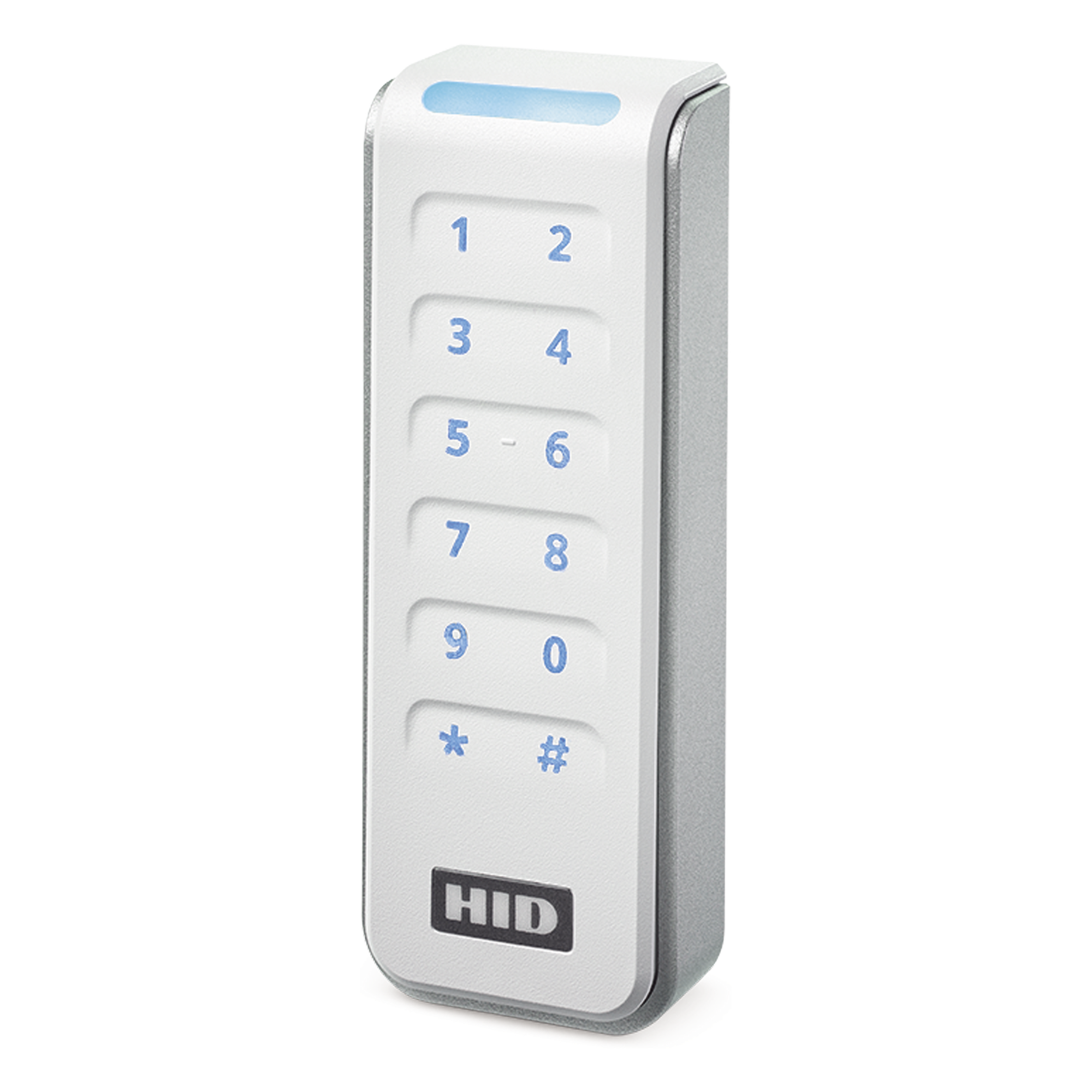 Lector de Control de Acceso / Multitecnología SEOS, iCLASS, MIFARE DESFire EV2 / Teclado 2x6 / Salida Wiegand y OSDP / RS-485 / 12 VCC — HID · SKU R20KFW