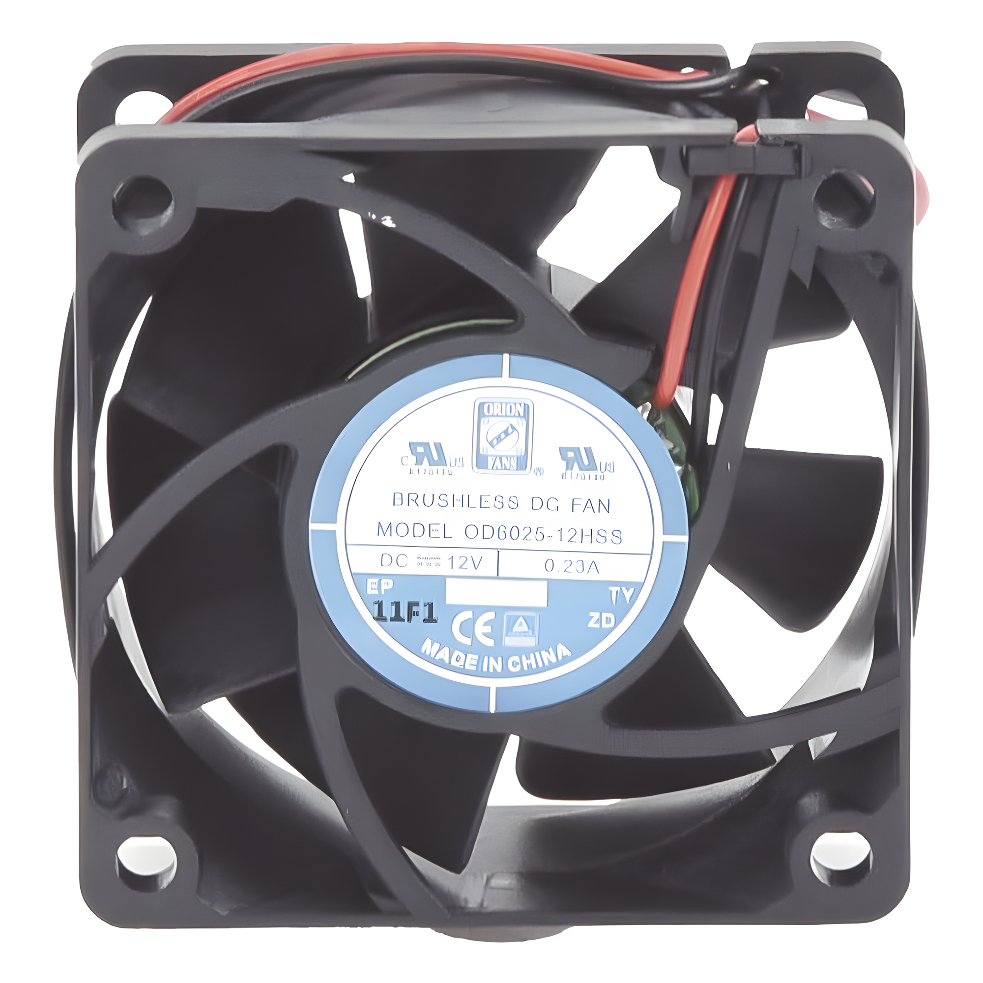 Ventilador Axial Anticondensante / 60 x 60 x 25 mm / 12 Vcc / 4390 RPM / 25.0 CFM / Unión Sellada