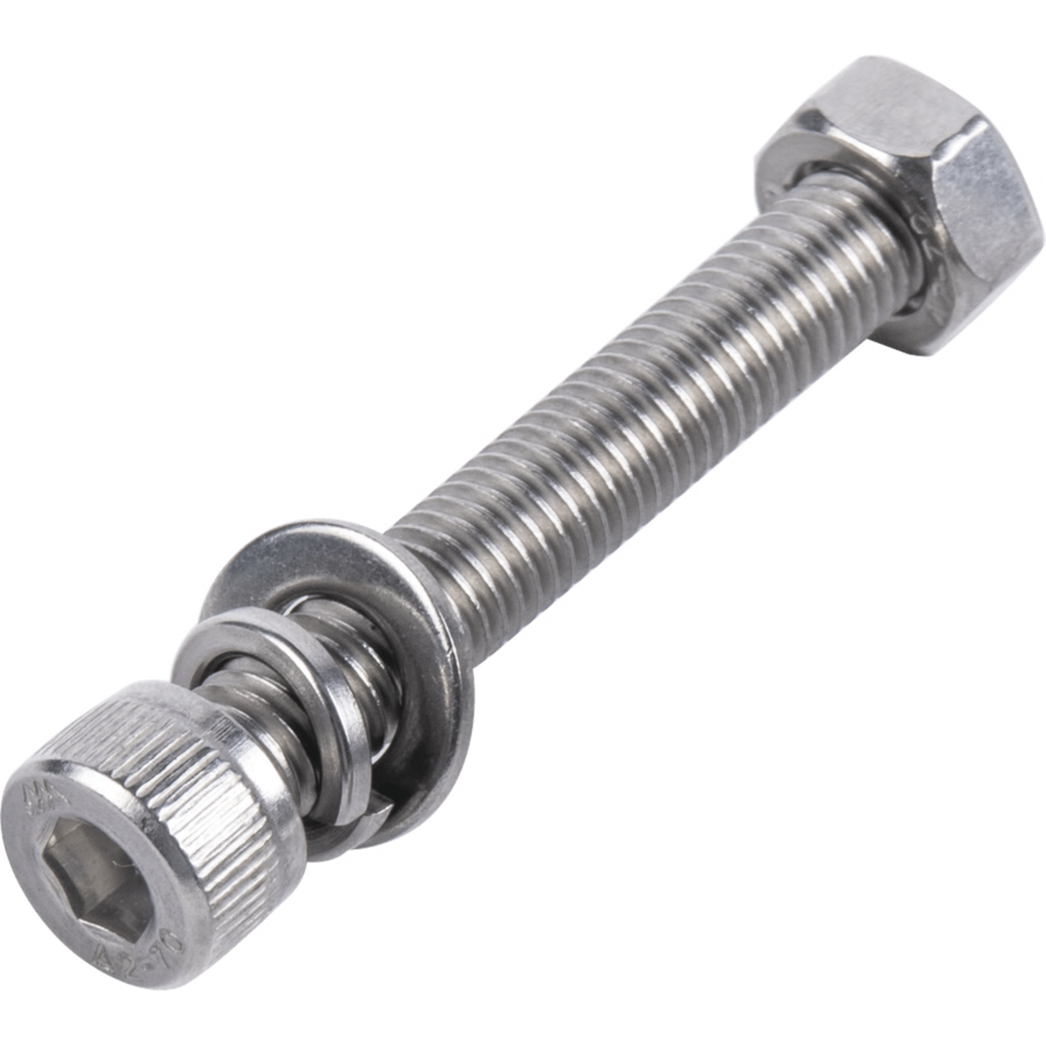Tornillo de Acero Inoxidable / M8 x 60 mm / Montaje de Módulos Fotovoltaicos / Resistente a la Corrosión / Uso en Exteriores — EPCOM POWERLINE · SKU EPLBOLTS60PS
