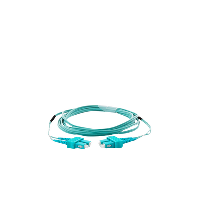 Jumper de Fibra Óptica Multimodo OM3 50/125 SC-SC OFNR (Riser), 2.0 mm, Dúplex, Aqua, 3 Metros (9.84 Pies)