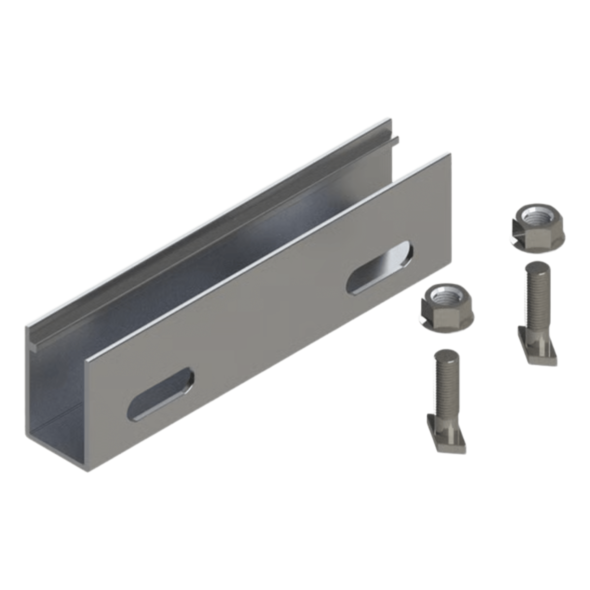 Cople de Aluminio para Riel / Aluminio Serie 6000 / Compatible N Rail 4.72 y M2 / Acero Inoxidable / 115 g — BASEL · SKU N00003