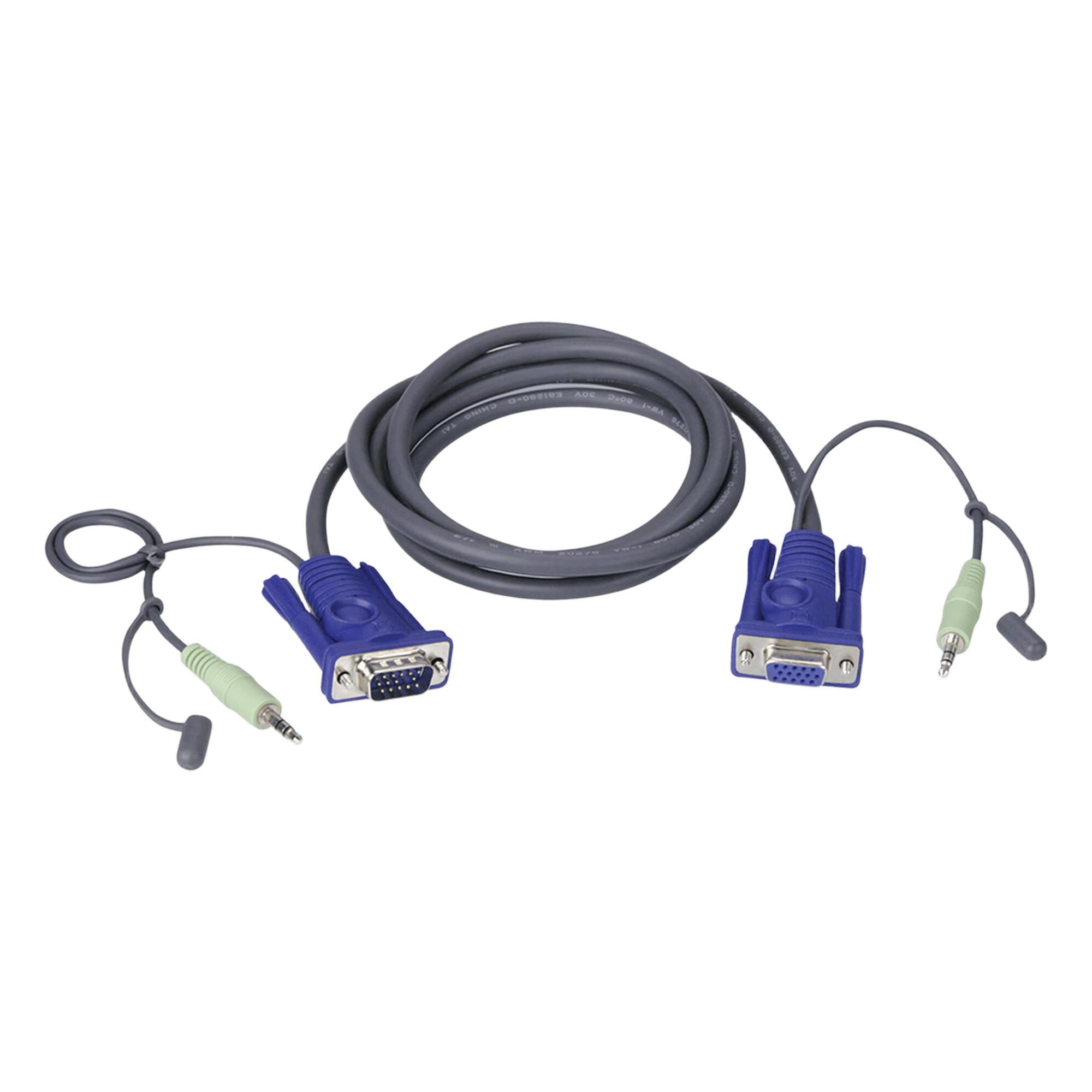 Cable VGA con Audio / 1920x1200 / Macho a Hembra 15 Pines / 1.8 m / 6 ft / Apantallado Mylar — ATEN · SKU 2L2402A
