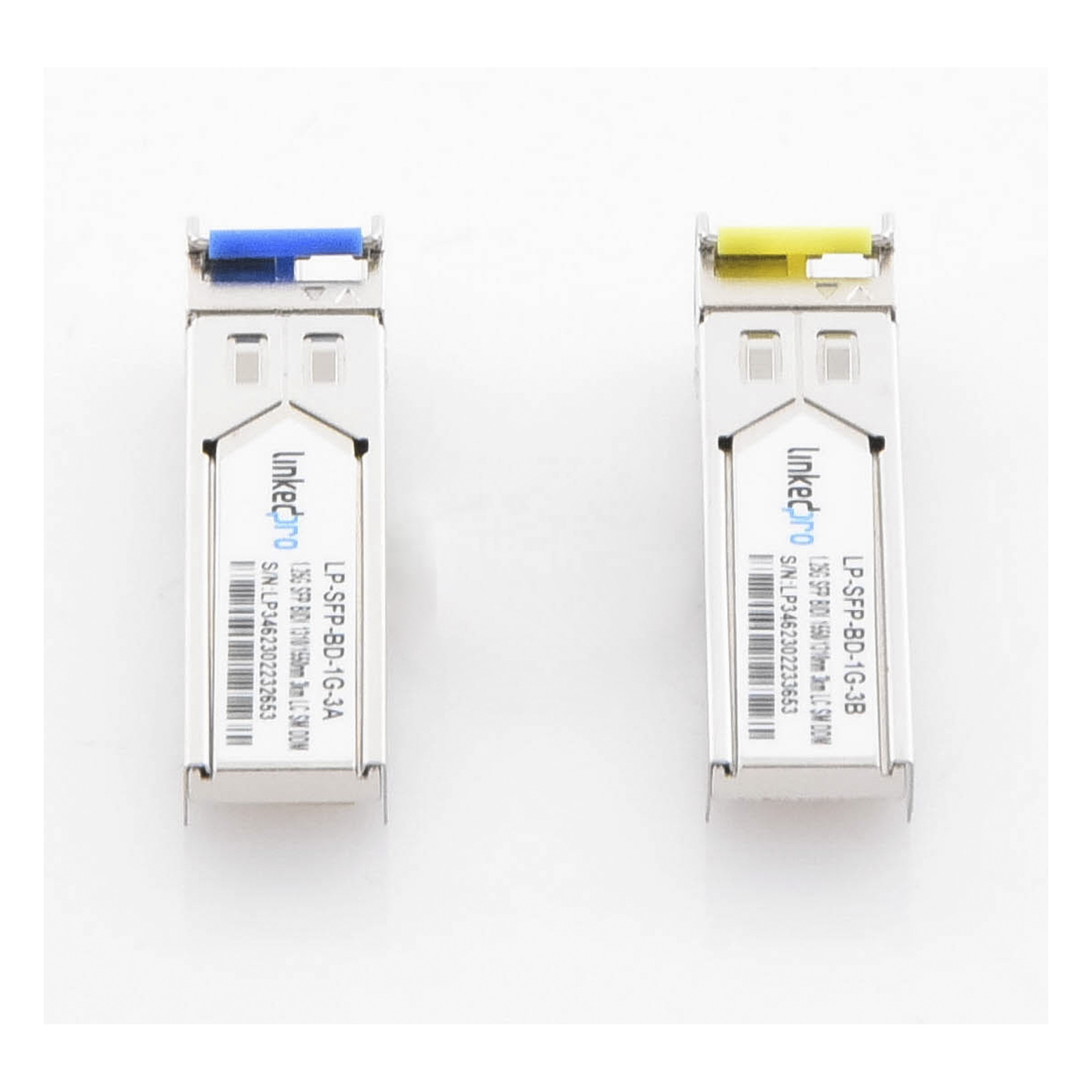 Transceptor Óptico SFP Bidireccional / 1.25 Gbps / Monomodo 3 km (9842.5 ft) / 1310 & 1550 nm / LC/UPC Simplex / DDM / Hot-Plug / 2 Piezas