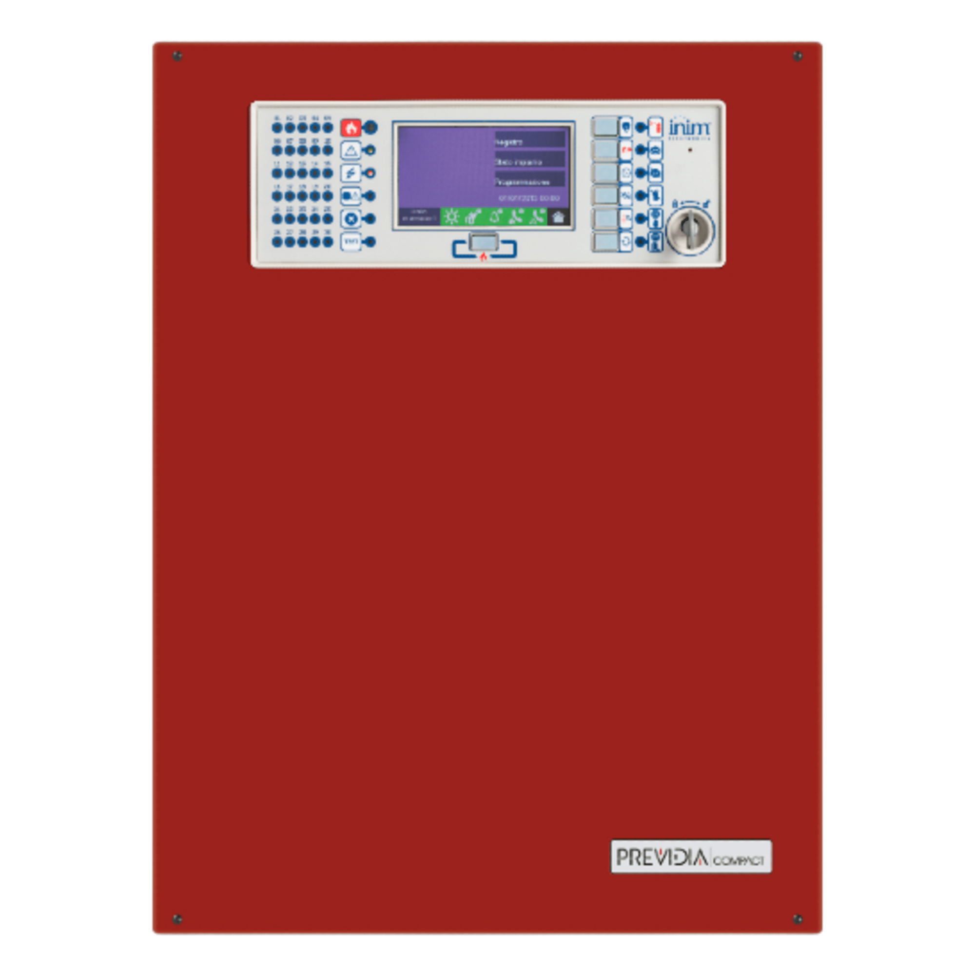 Central de Detección de Incendio Direccionable / 2 Lazos / 480 Puntos / Pantalla Táctil 4.3" / Gestión Cloud / Red 50 Nodos / EN54 y UL — INIM ELECTRONICS · SKU PREVIDIAC-200SR
