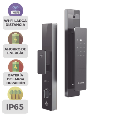 Cerrojo Inteligente / Reconocimiento Facial y Venas Palmares / Pantalla IPS 4" / Cámara 1080p / Wi-Fi 2.4 GHz / Bluetooth / IP52 — EZVIZ · SKU CS-DL50FVS/PLUS