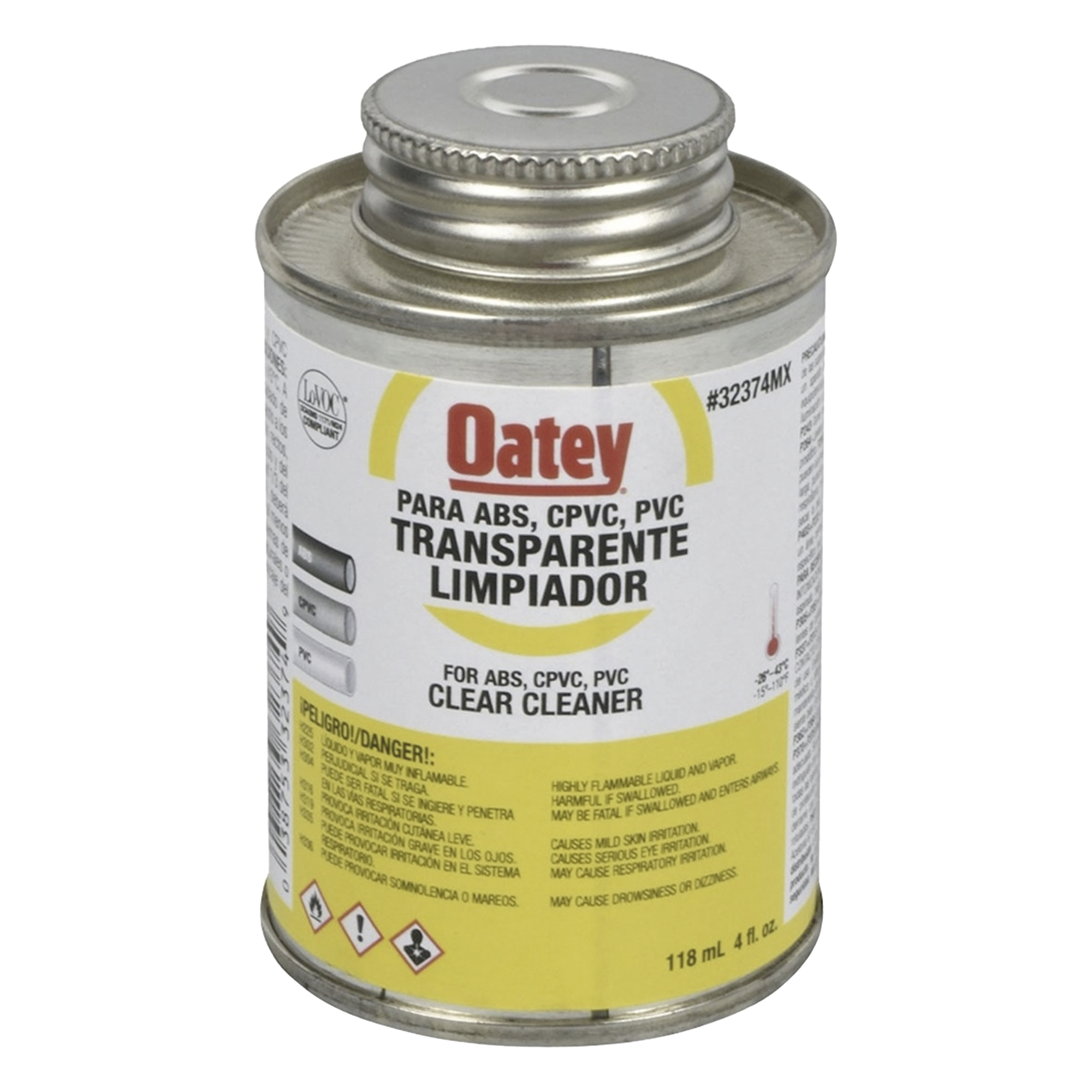 Limpiador de tubería / 946 ml (32 oz) / PVC, CPVC y ABS / Evaporación rápida / 4°C a 43°C — AMANCO-WAVIN · SKU ATUP-32-LI