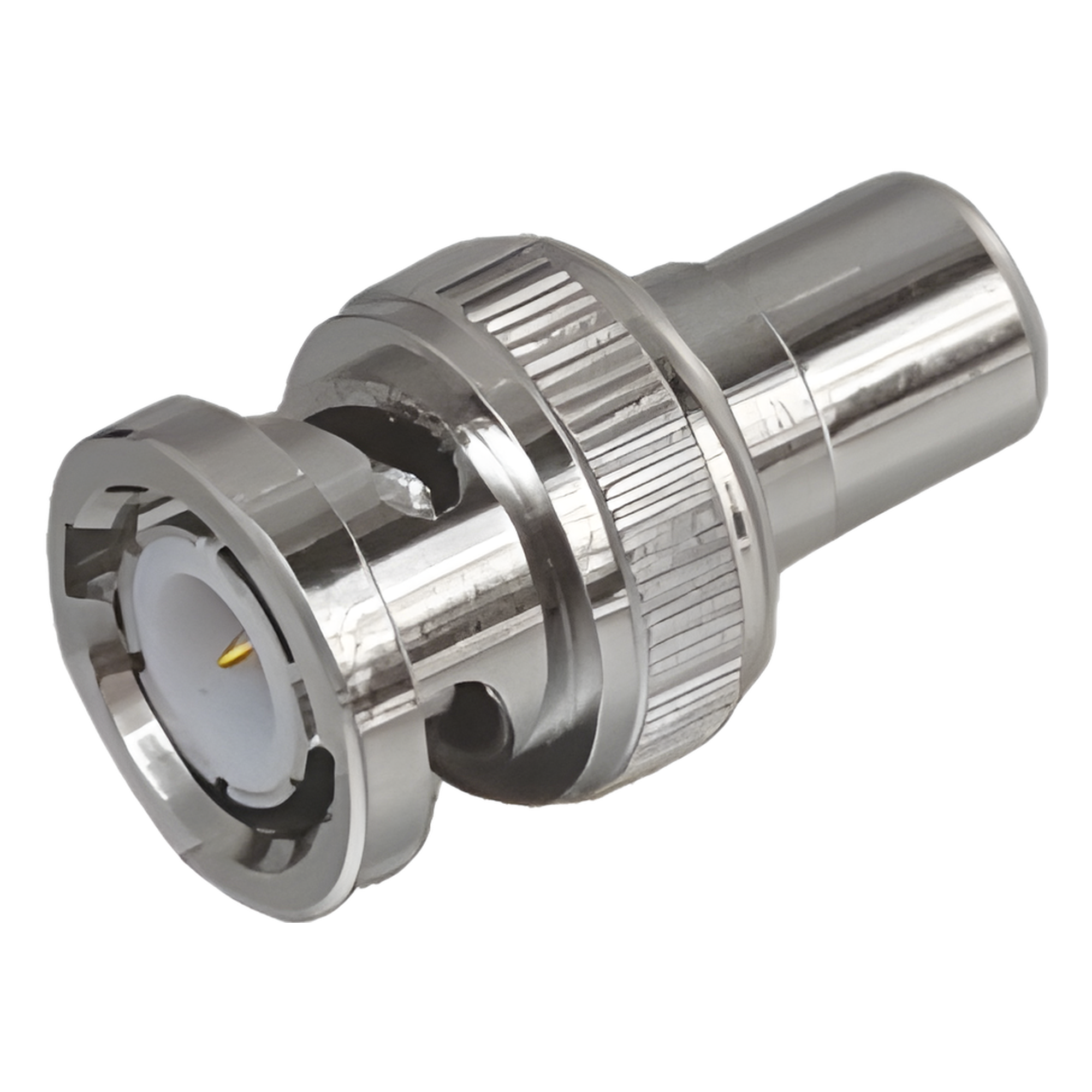 Adaptador en Línea / 75 Ohm / BNC Macho a RCA Hembra / 13.9 mm x 27 mm / 0.55 in x 1.06 in — EPCOM TITANIUM · SKU TT-RG-02