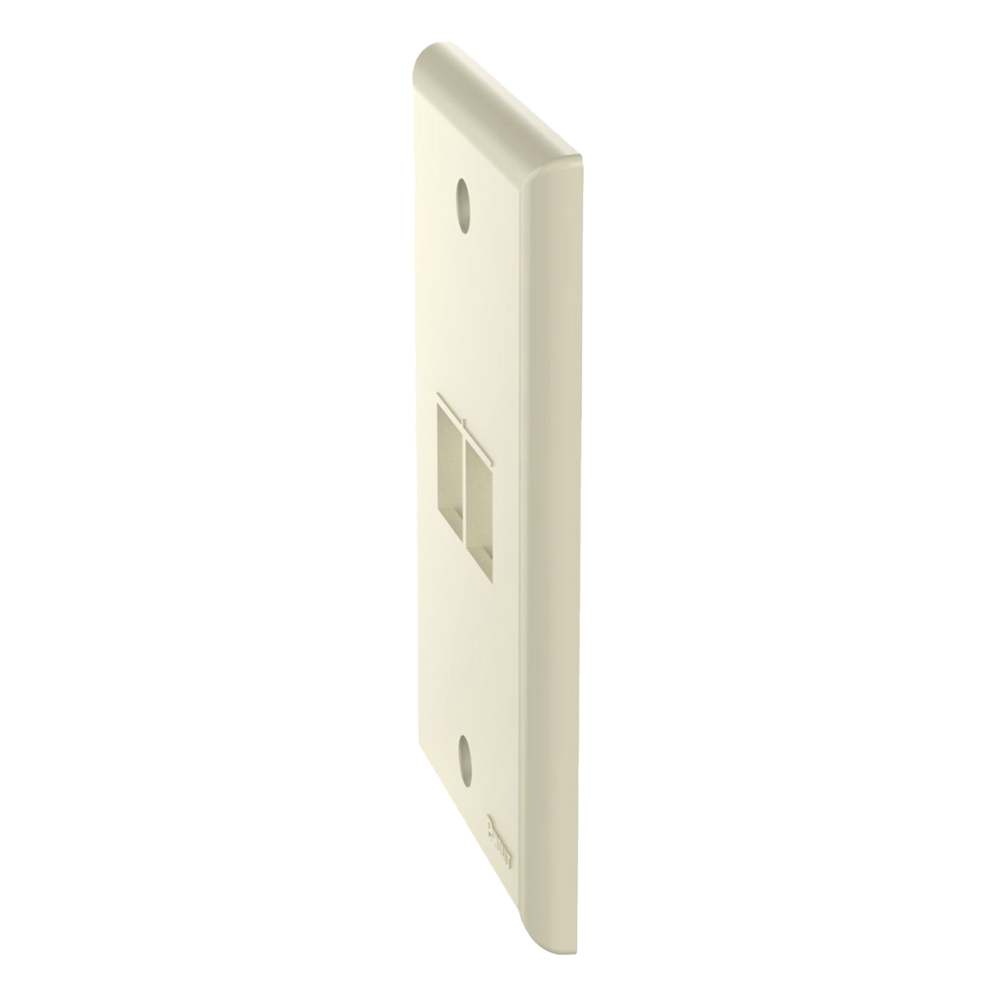 Placa de Pared Vertical / 2 Puertos Keystone / ABS / 2.75 x 4.5 Pulg. / Marfil