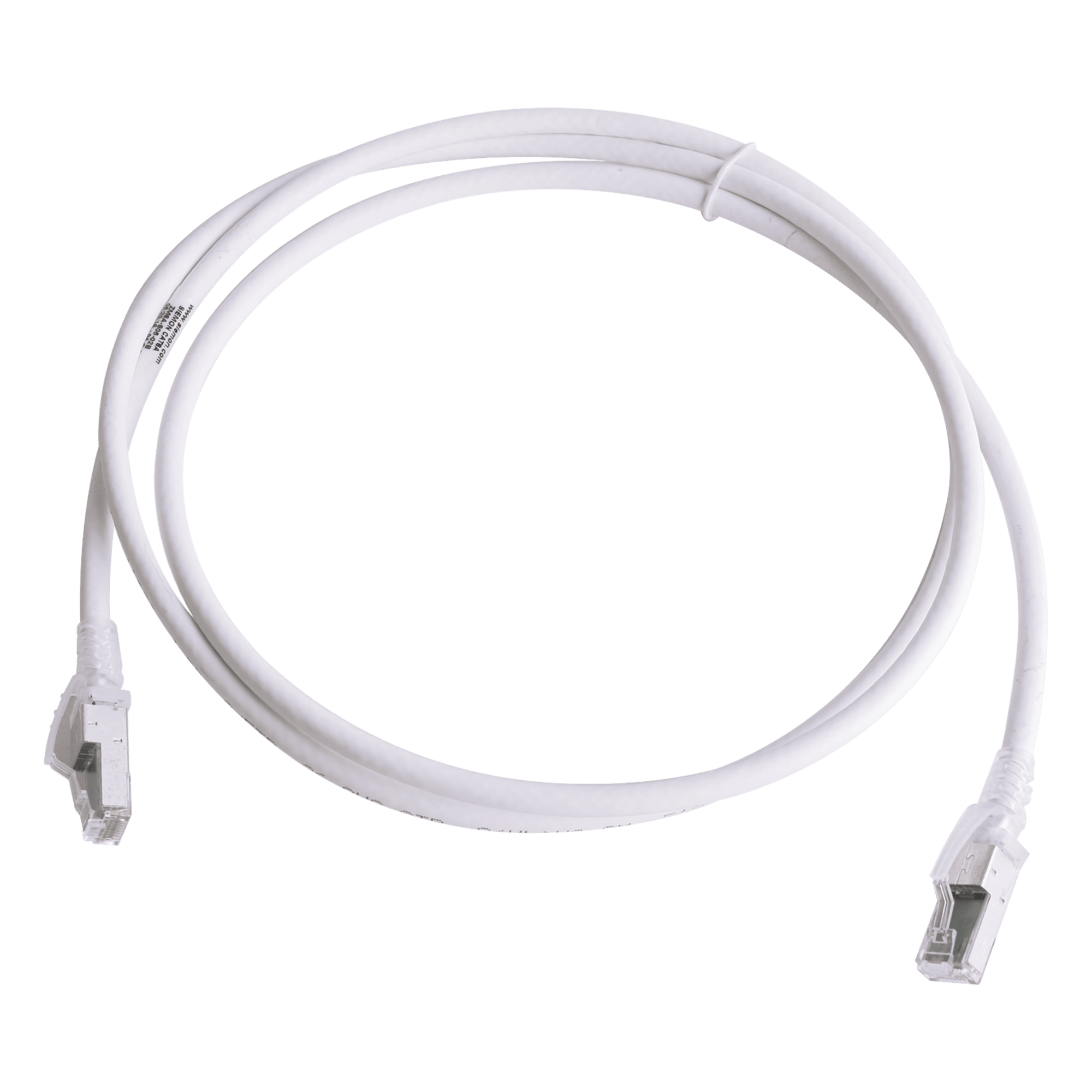 Patch Cord Cat6A S/FTP / 1.5m (5ft) / Blindado 360° / CM/LS0H / Alta Densidad / Blanco — SIEMON · SKU ZM6A-S05-02B