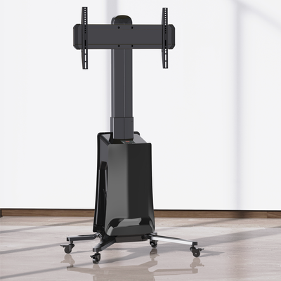 Soporte de Piso Móvil Motorizado / Pantallas 55-80 pulgadas / Carga 45.5 kg / Altura Ajustable 1.20-1.50 m (3.94-4.92 ft) / VESA 200x200 a 600x400 mm / Control Táctil