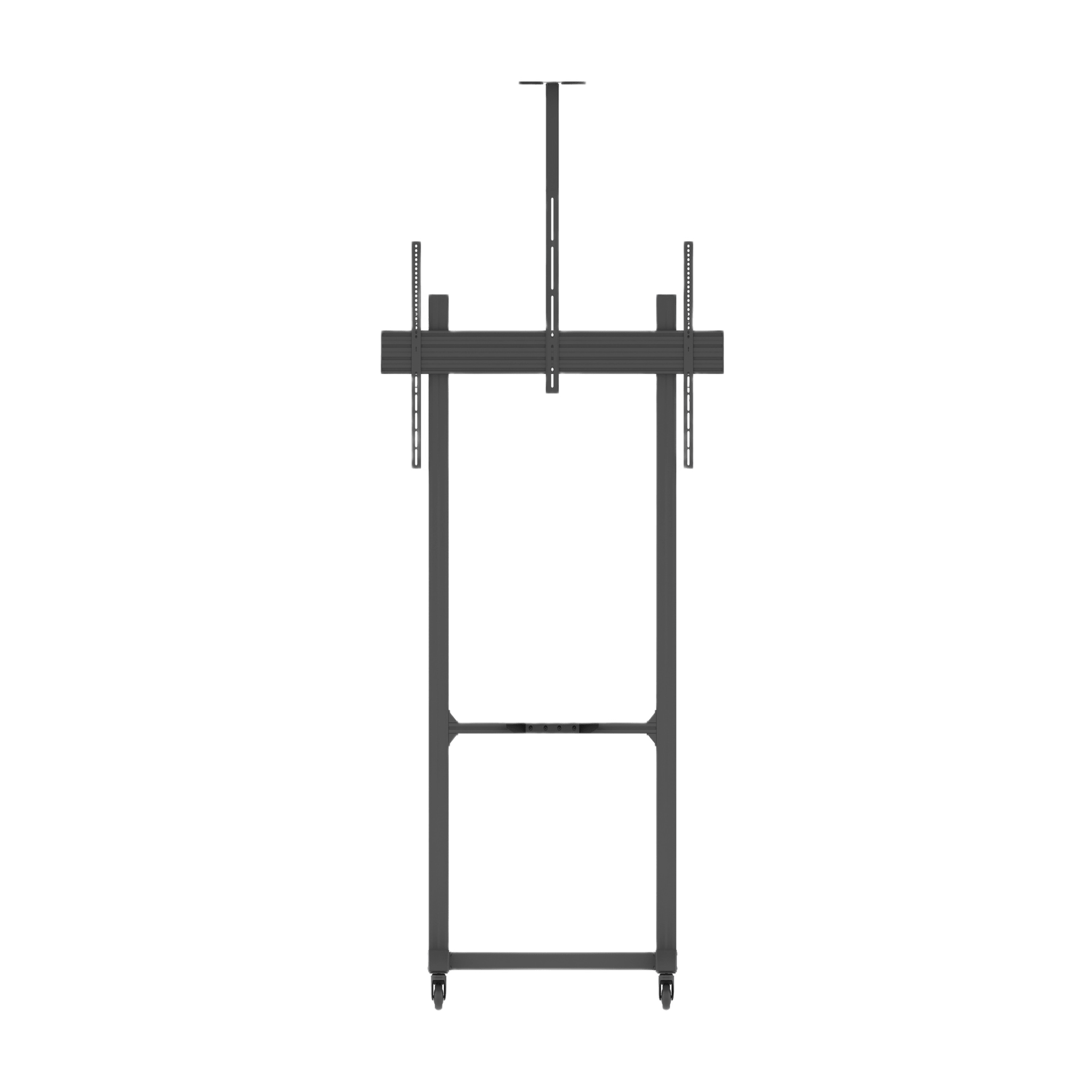 Montaje de Piso Móvil para Pantallas de  65 in a 100 in | vesa 100 x 100 hasta 1000 x 600 | carga maxima soportada 120kg| Fabricado en aluminio y acero