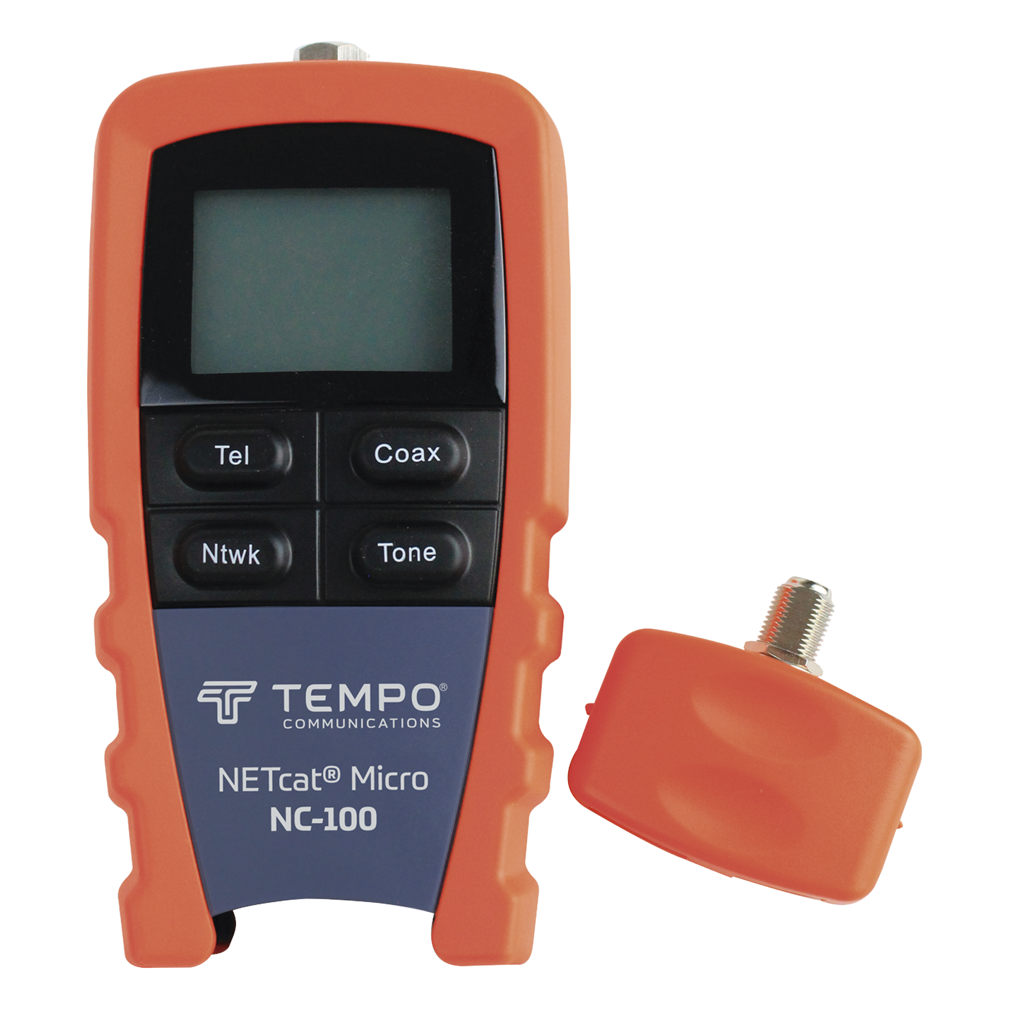 Probador de Cable / UTP STP Coaxial / Detección de Fallas / Control Remoto / Tono Digital / TIA/EIA LAN — TEMPO · SKU NC-100