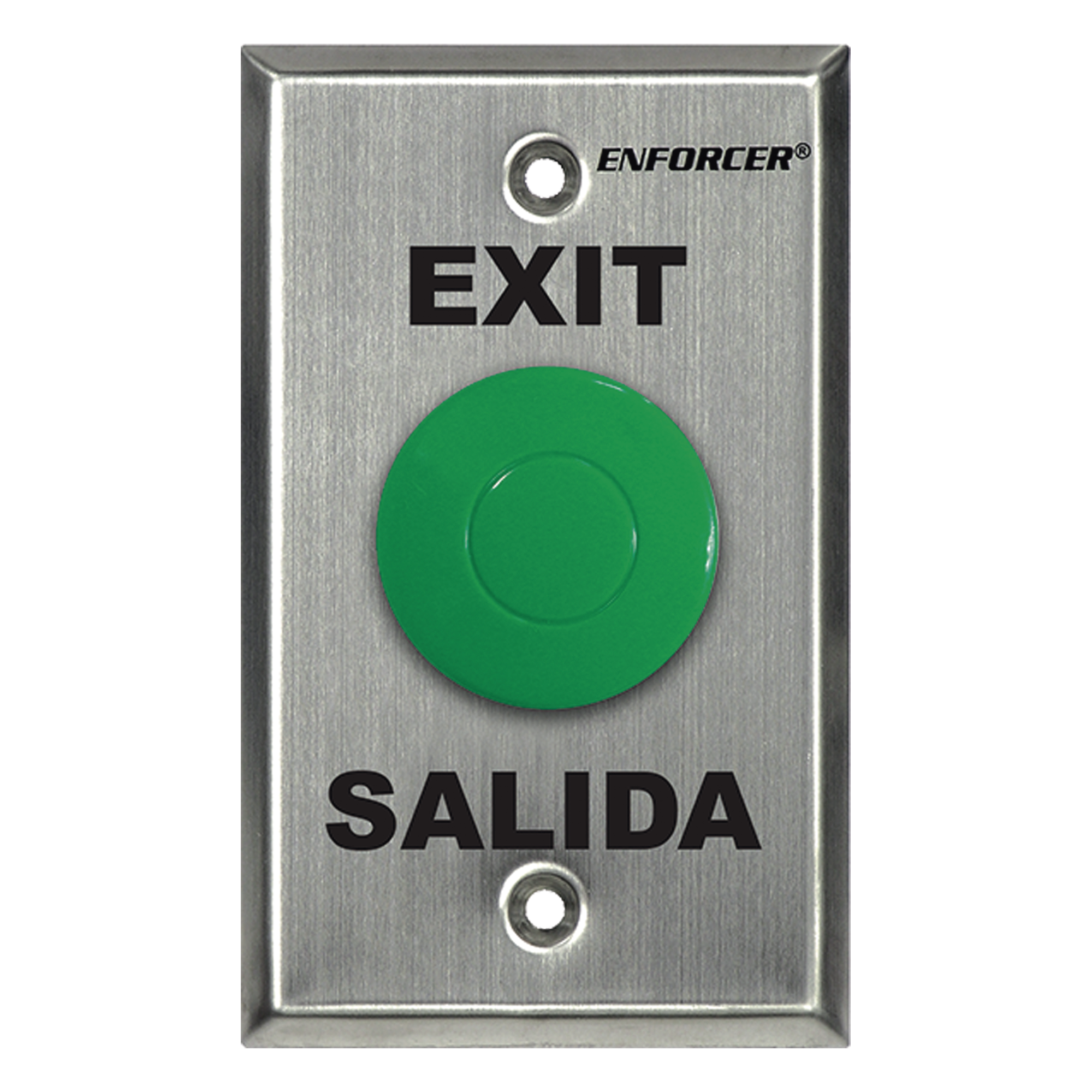 Botón de Salida Tipo Hongo / Contacto NO/NC / 24 VDC / Acero Inoxidable / Montaje en Caja Estándar — ENFORCER SECOLARM · SKU SD-7201GCPE1Q