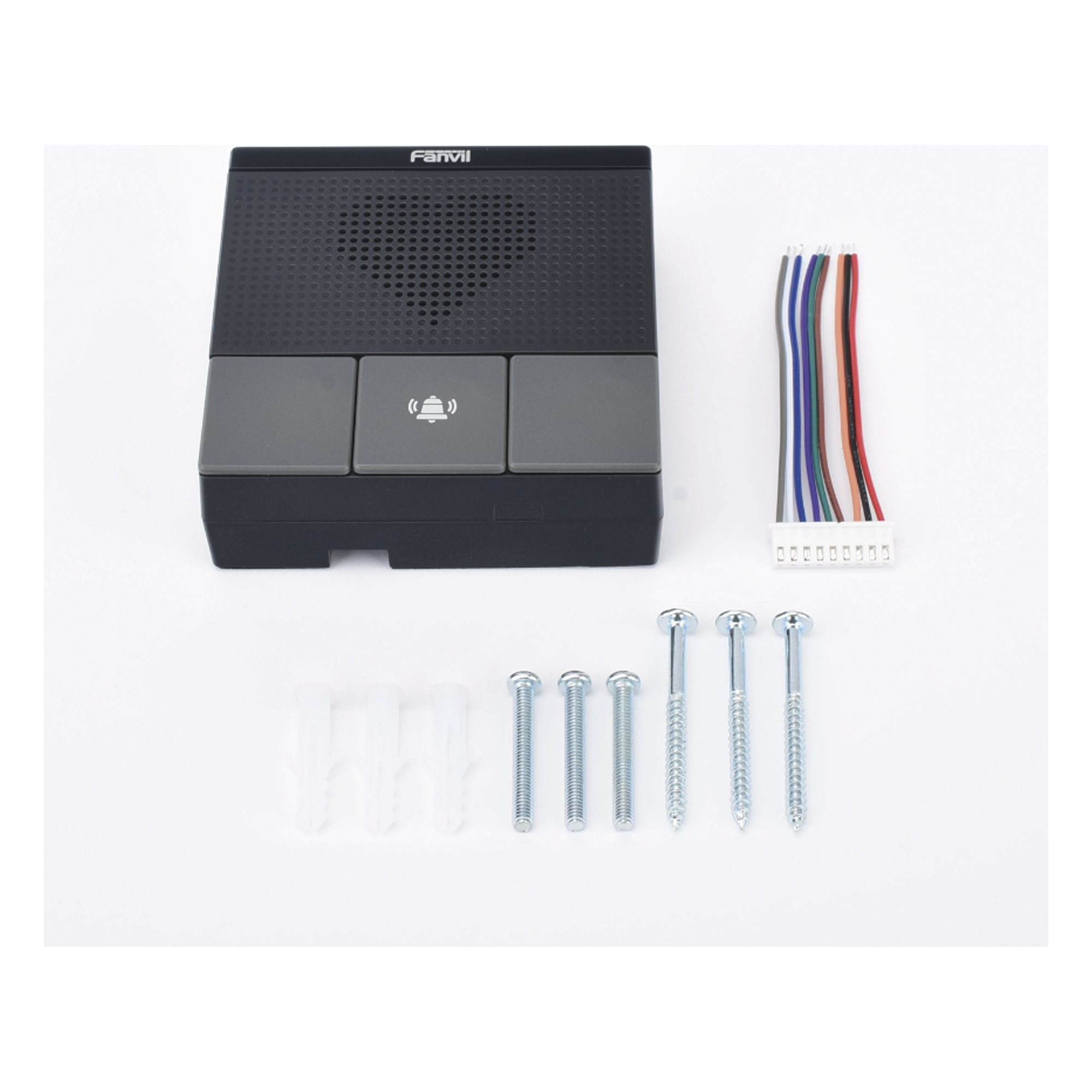 Mini Intercomunicador Wi-Fi para hotelería, hospitales, con diseño elegante, PoE, 3 botones, 1 relevador integrado de salida y entrada.