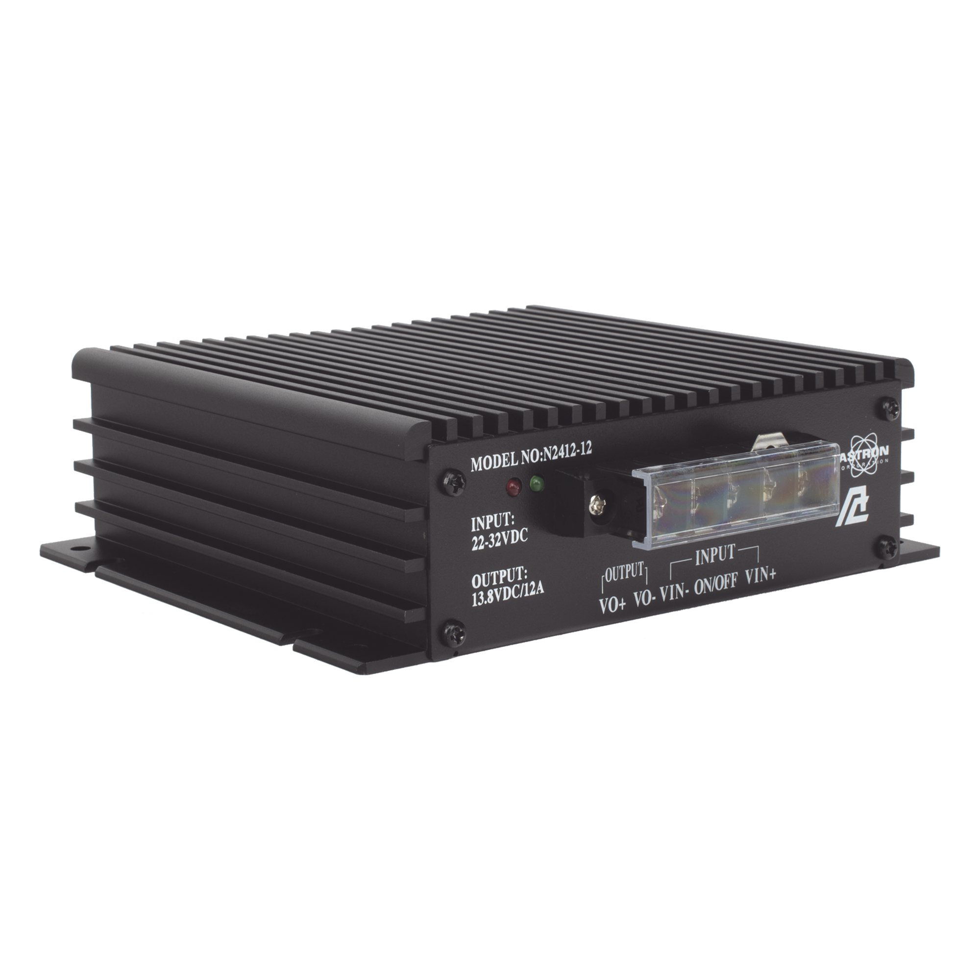 Convertidor DC-DC / Entrada 22-32 Vdc / Salida 13.8 Vdc / 10 A / 5 x 16 x 18 cm (2.0 x 6.3 x 7.1 in)