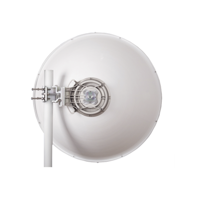 Antena direccional Alto Rendimiento / Parábola profunda para mayor aislamiento al ruido /4 ft / Guía de onda  para radio B5x y C5x / Ganancia de 35 dBi / Soporte de acero inoxidable / Polaridad en 90 ° y 45 ° / Incluye montaje.
