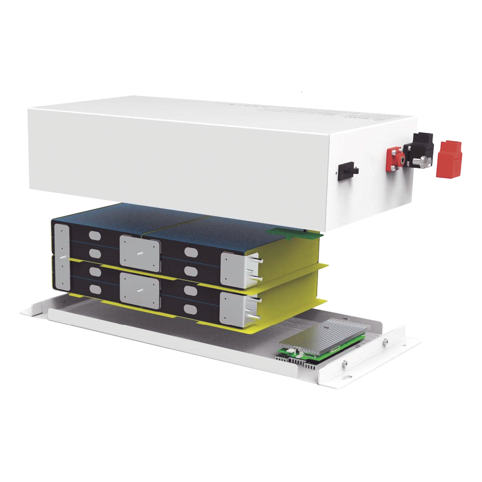 Batería de Litio Ciclo Profundo, 12.8 Vcc 200Ah (LiFePO4 case Metálico), Solar, Máximo 100 A de Descarga
