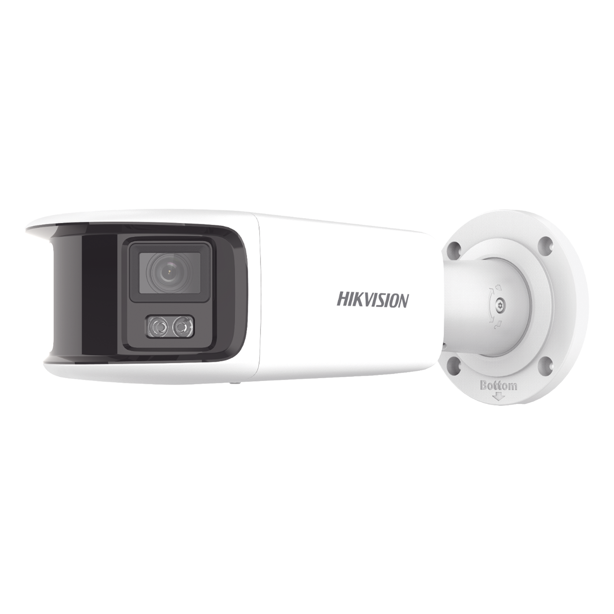 Cámara Bala IP Panorámica / 8 Megapixel (4K) / Dual Lente 4 mm / 180° / ColorVu 24/7 / Luz Blanca 40 m (131.2 ft) / WDR 130 dB / IP67 / PoE — HIKVISION · SKU DS-2CD2T87G2-PLSU/SL(C)