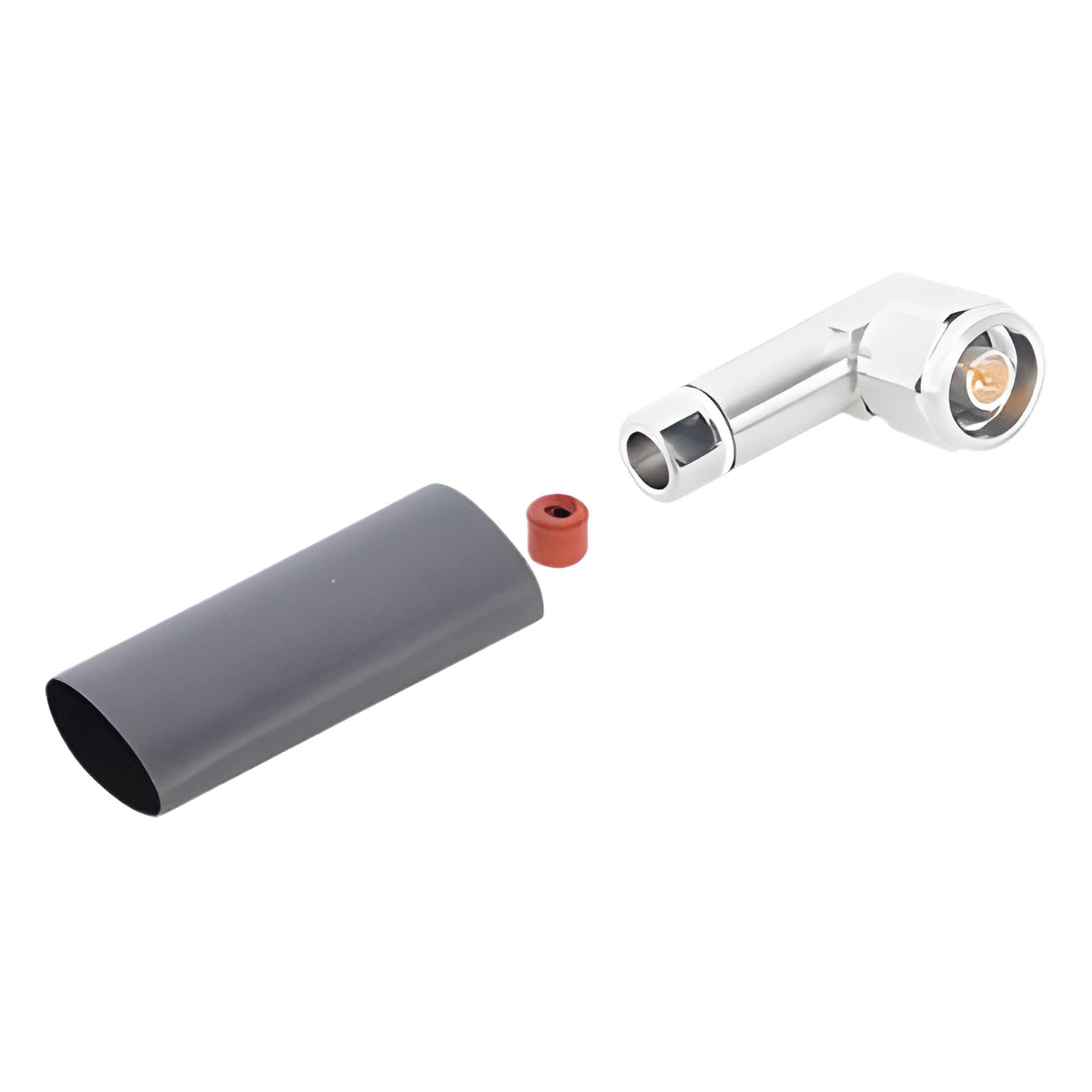 Conector Coaxial Tipo N Macho / Ángulo Recto / Cable FSJ1-50A 1/4" / 0-6000 MHz / Potencia Pico 6.4 kW / IP68 — ANDREW / COMMSCOPE · SKU F1TNR-HC