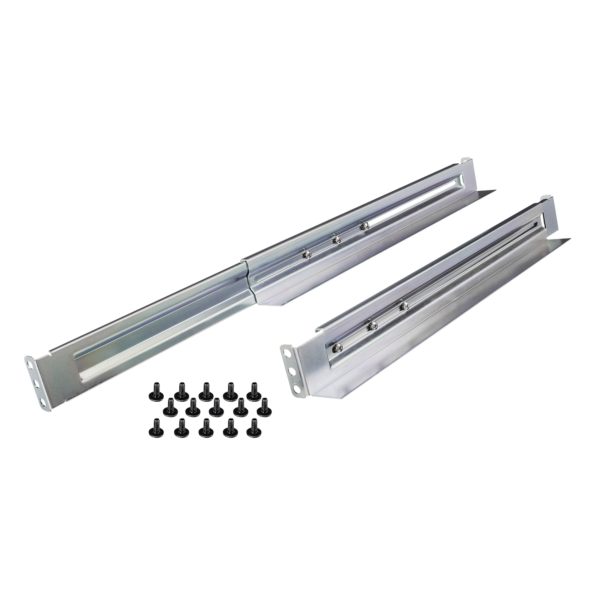 Kit de Rieles para Rack 4 Postes / Ajustable 469.9-736.6 mm (18.5-29 pulgadas) / Capacidad 104.78 kg / 1-3 UR — CYBERPOWER · SKU 4POSTRAIL