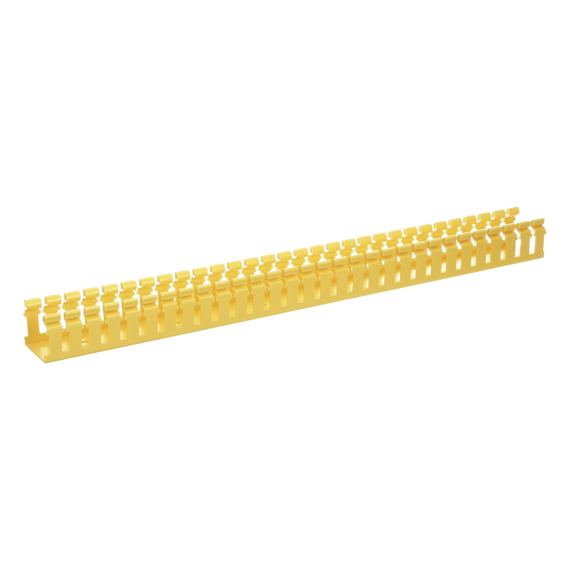 Canaleta Ranurada de PVC / Tipo H con Tapa Abisagrada / 2 in Ancho x 2 in Alto / 6 ft (1.83 m) Largo / Amarillo — PANDUIT · SKU H2X2YL6